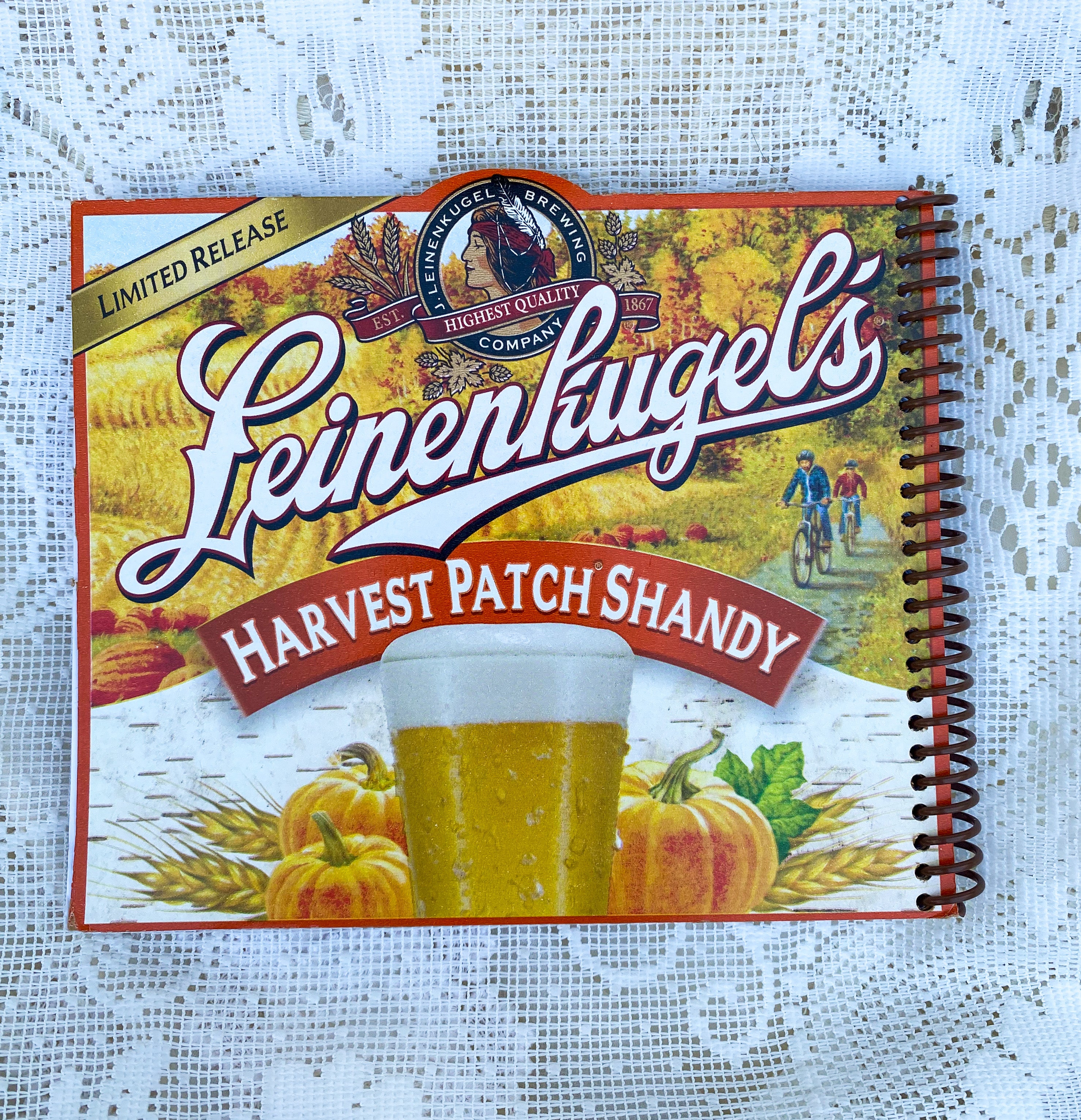 Leinenkugel’s Harvest Patch Shandy Recycled Beer Carton Notebook