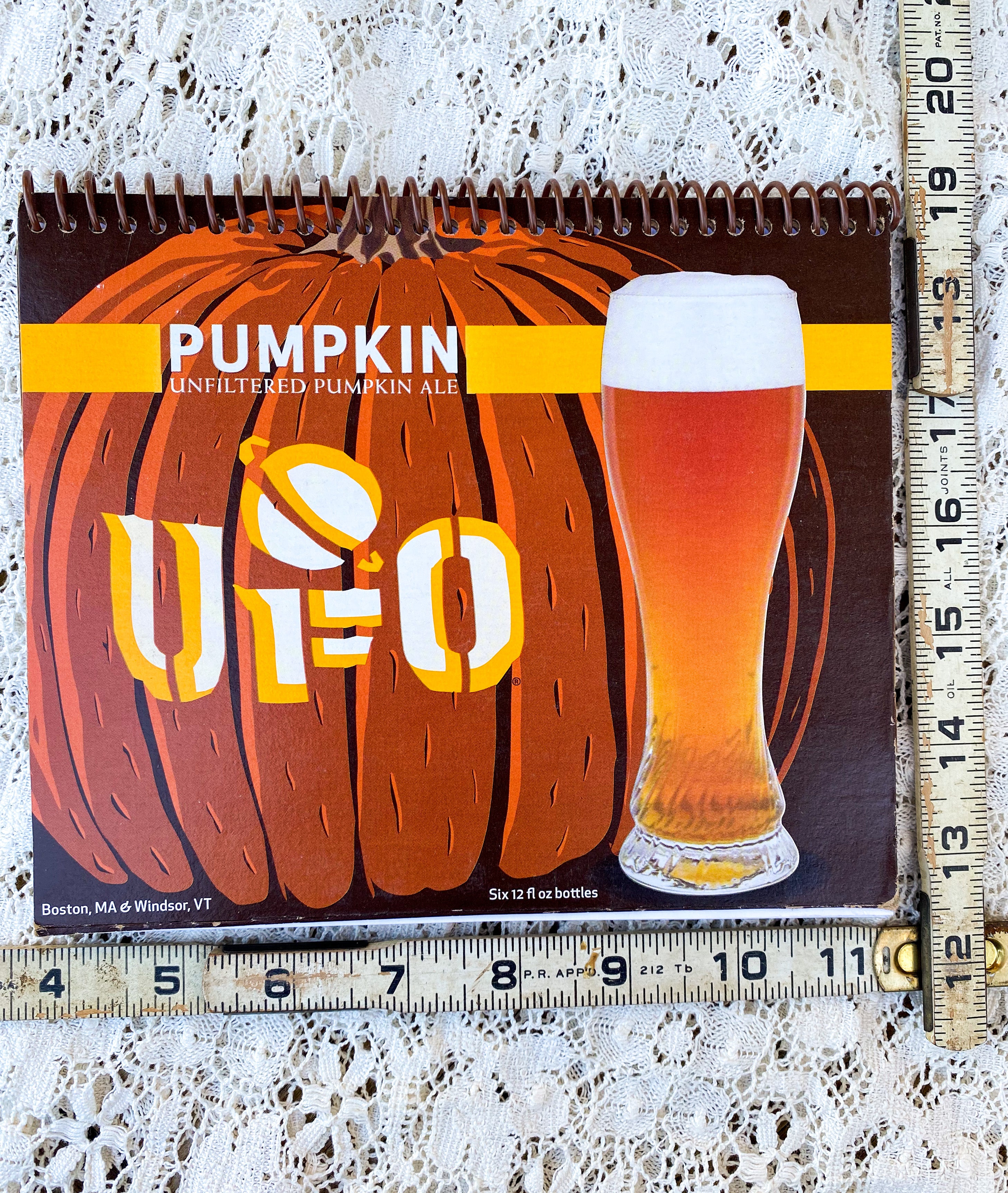 UFO Pumpkin Ale Recycled Beer Carton Notebook