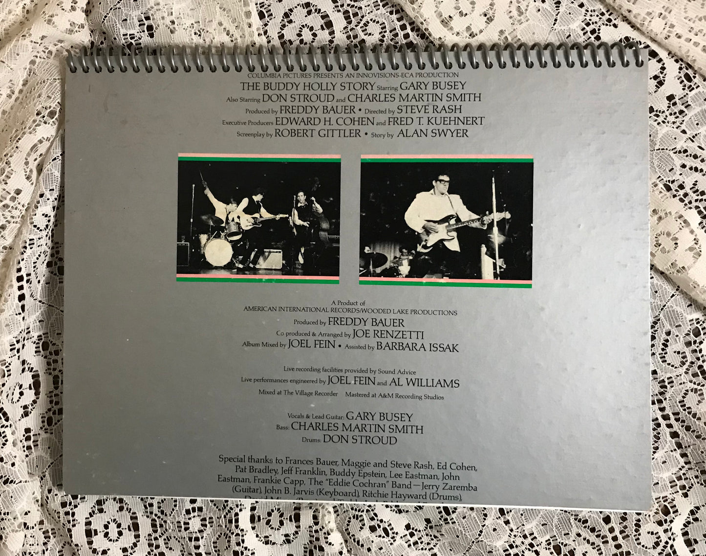 Buddy Holly Story Album Cover Notebook