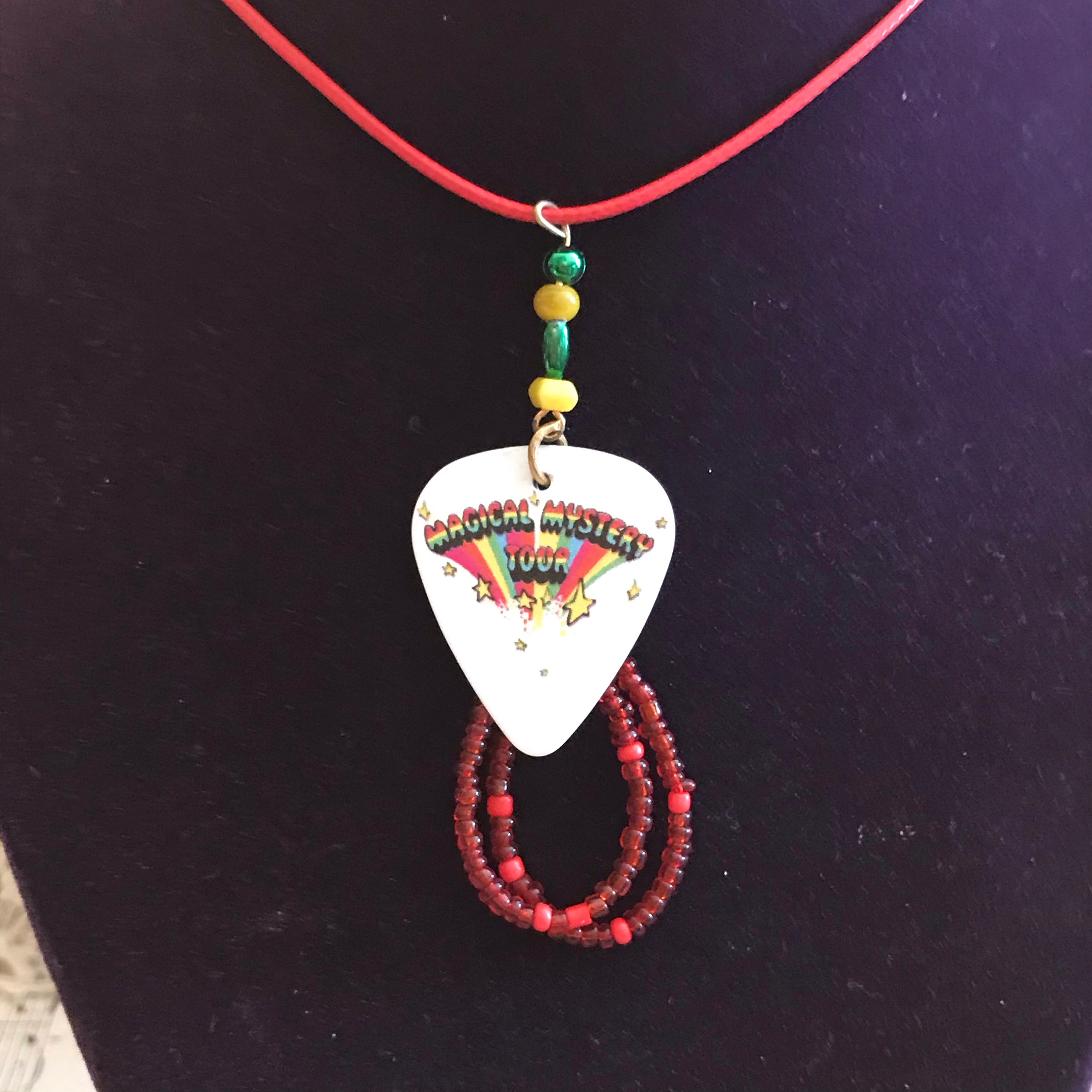 Guitar Pick Necklace - The Beatles - Magical Mystery Tour