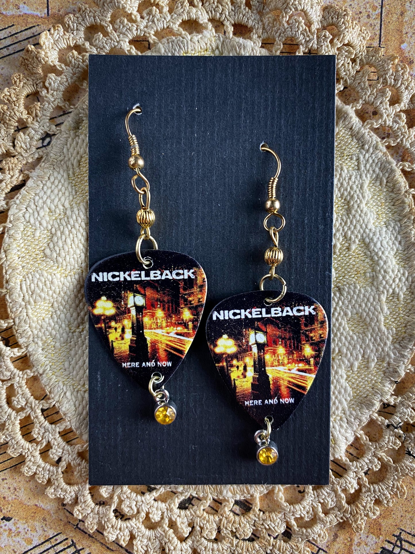 Guitar Pick Earrings - Nickelback