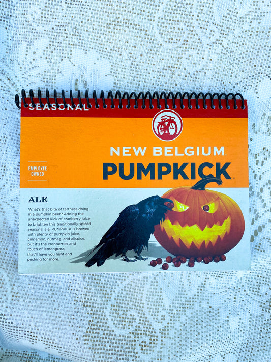 New Belgium Pumpkick Halloween Ale Recycled Beer Carton Notebook