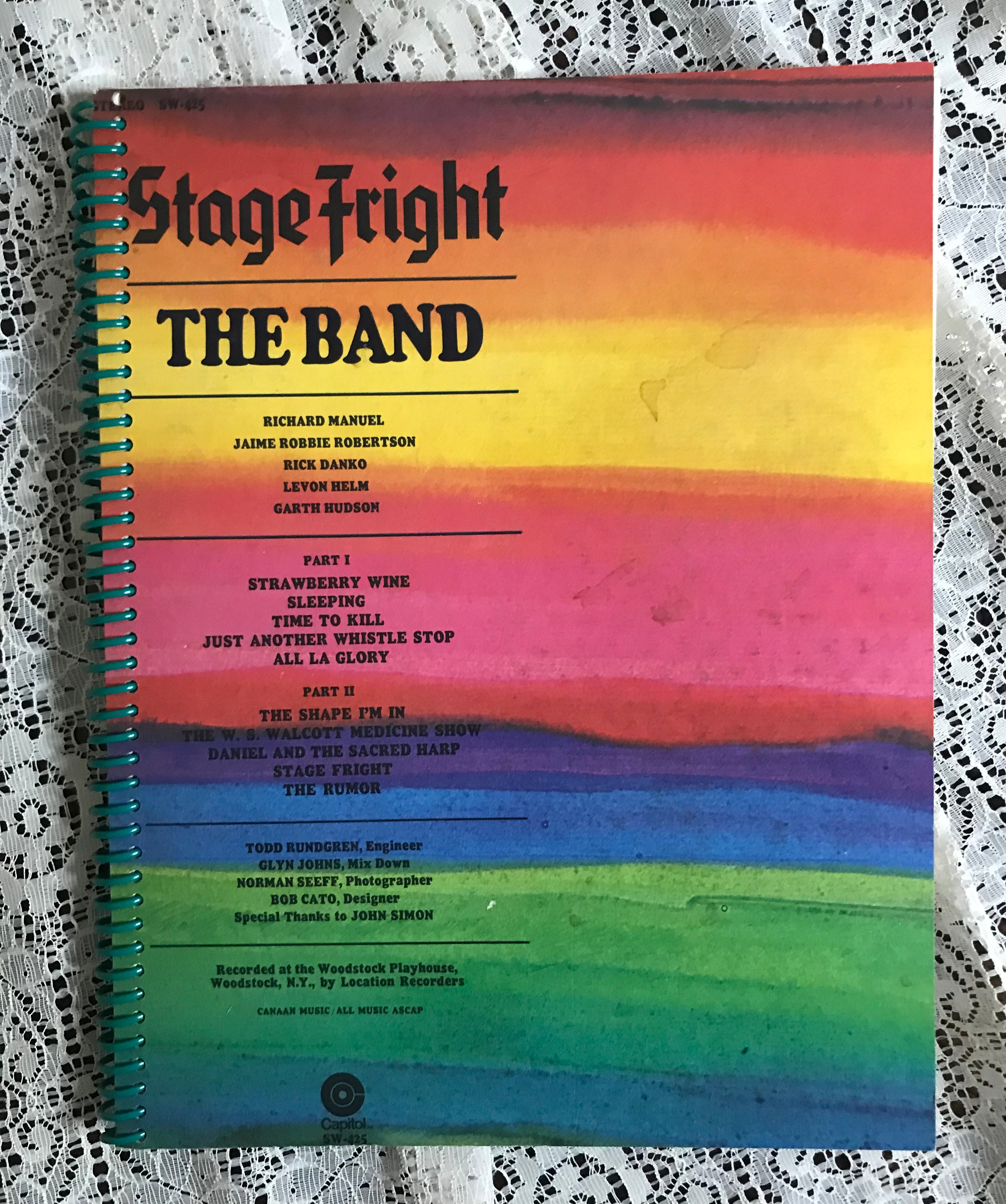 The Band Stage Fright Album Cover Notebook