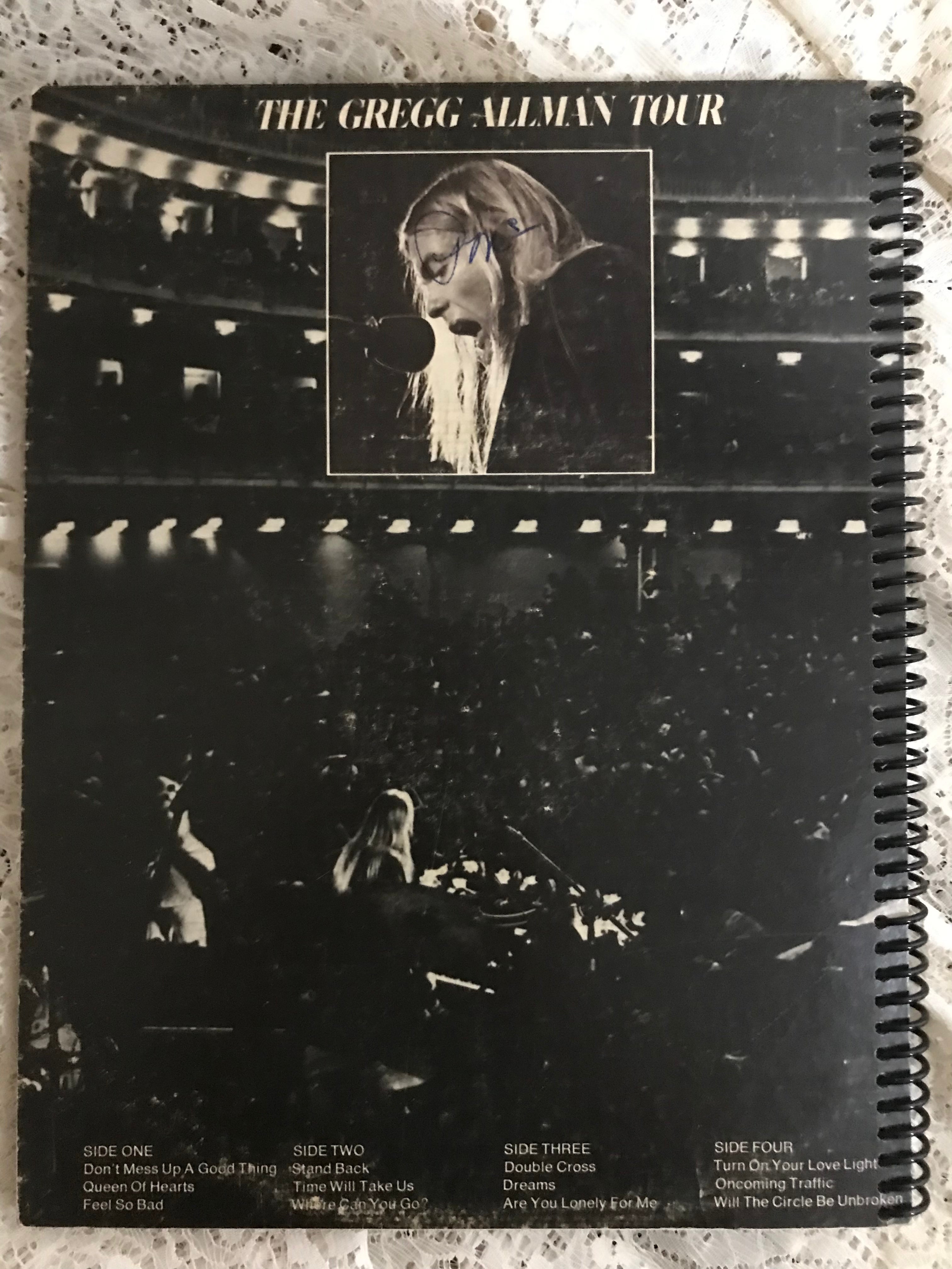 Gregg Allman Tour Album Cover Notebook