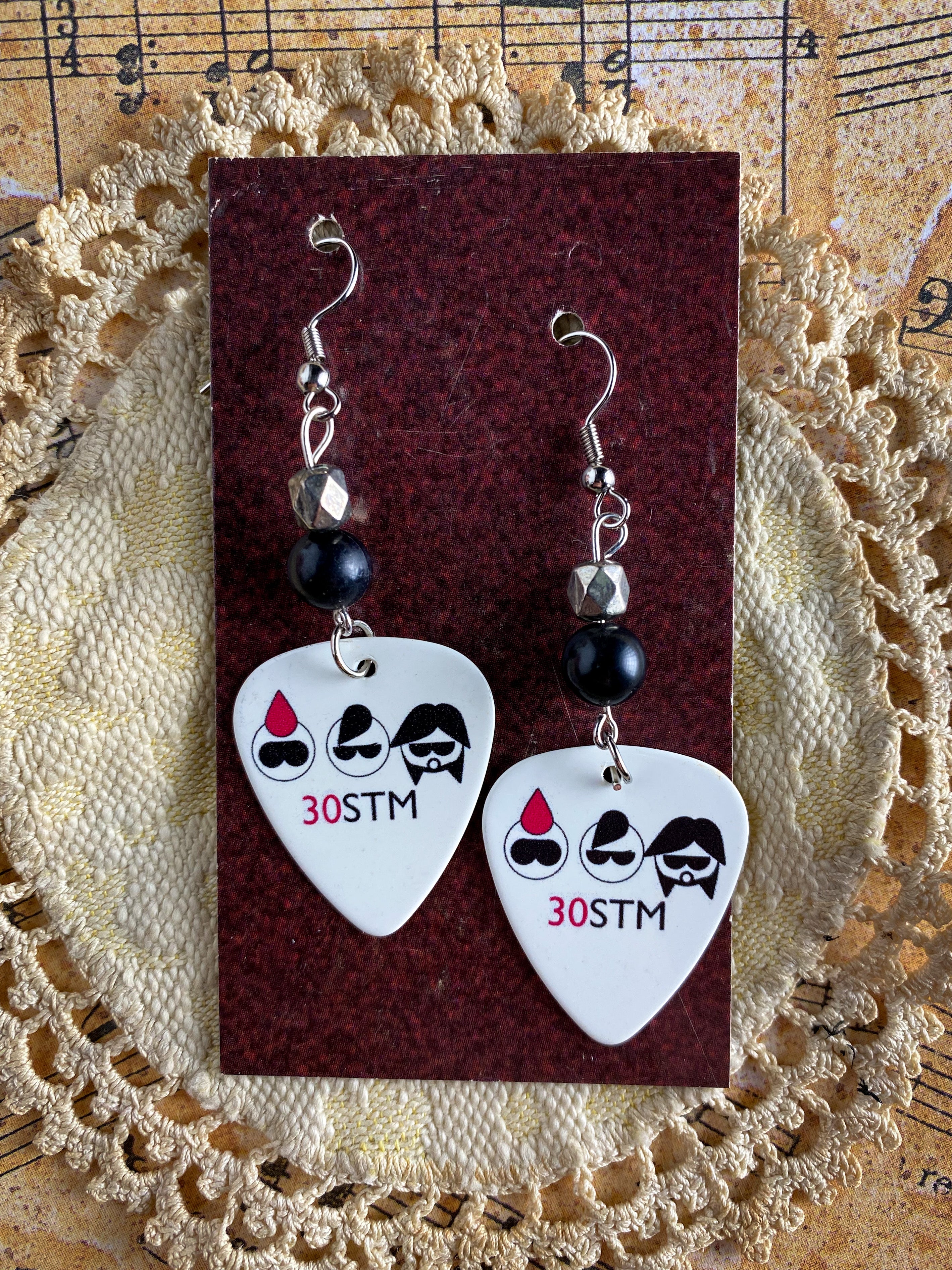 Guitar Pick Earrings - 30 Seconds to Mars