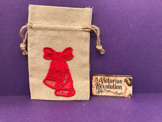 Set of Two Holiday Drawstring Bags