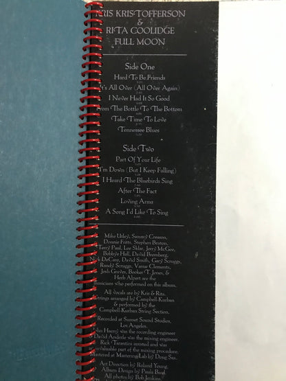 Kris & Rita Full Moon Album Cover Notebook