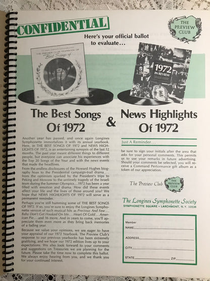 1972 In Review Album Cover Notebook