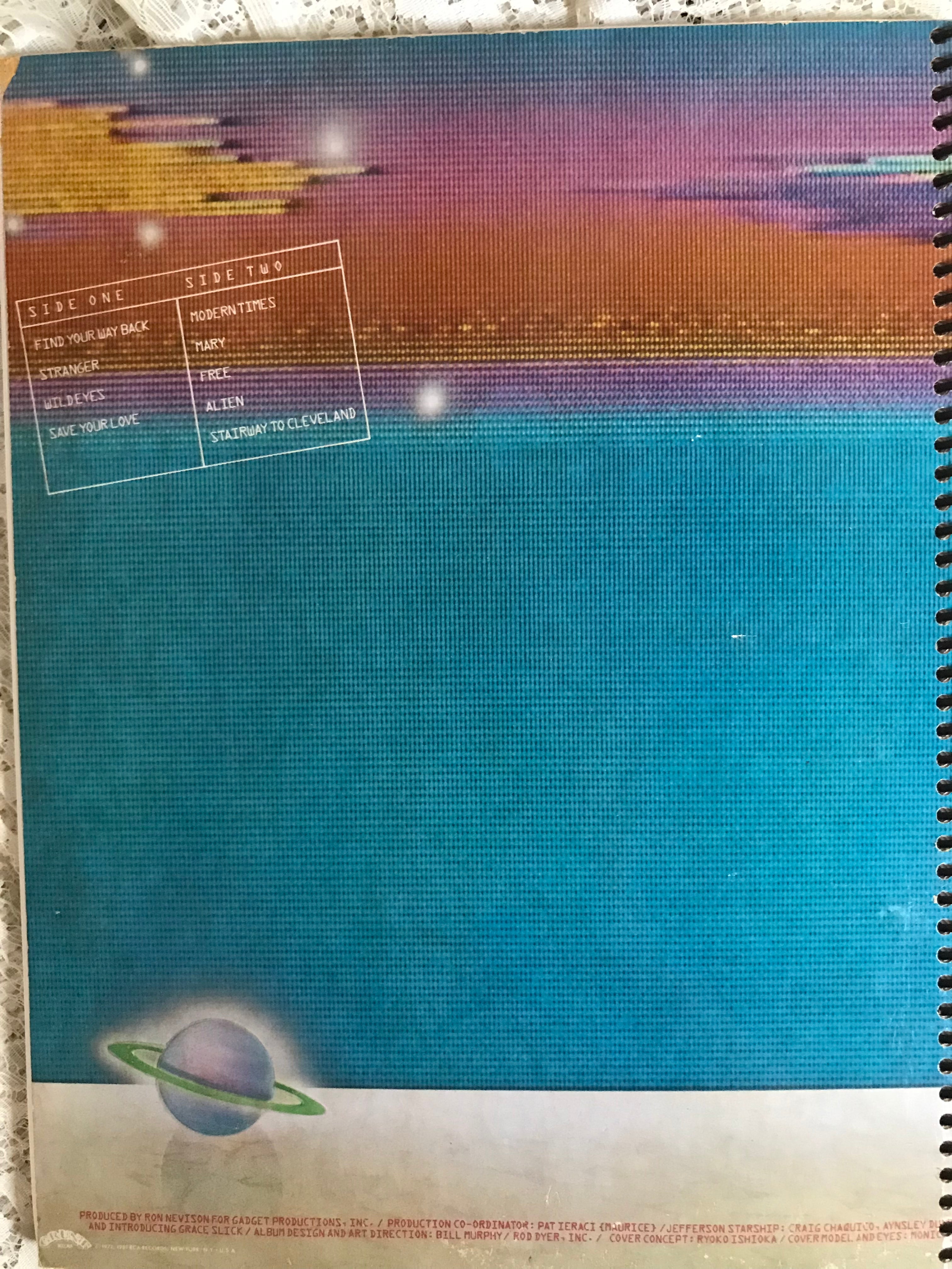 Jefferson Starship Modern Times Album Cover Notebook