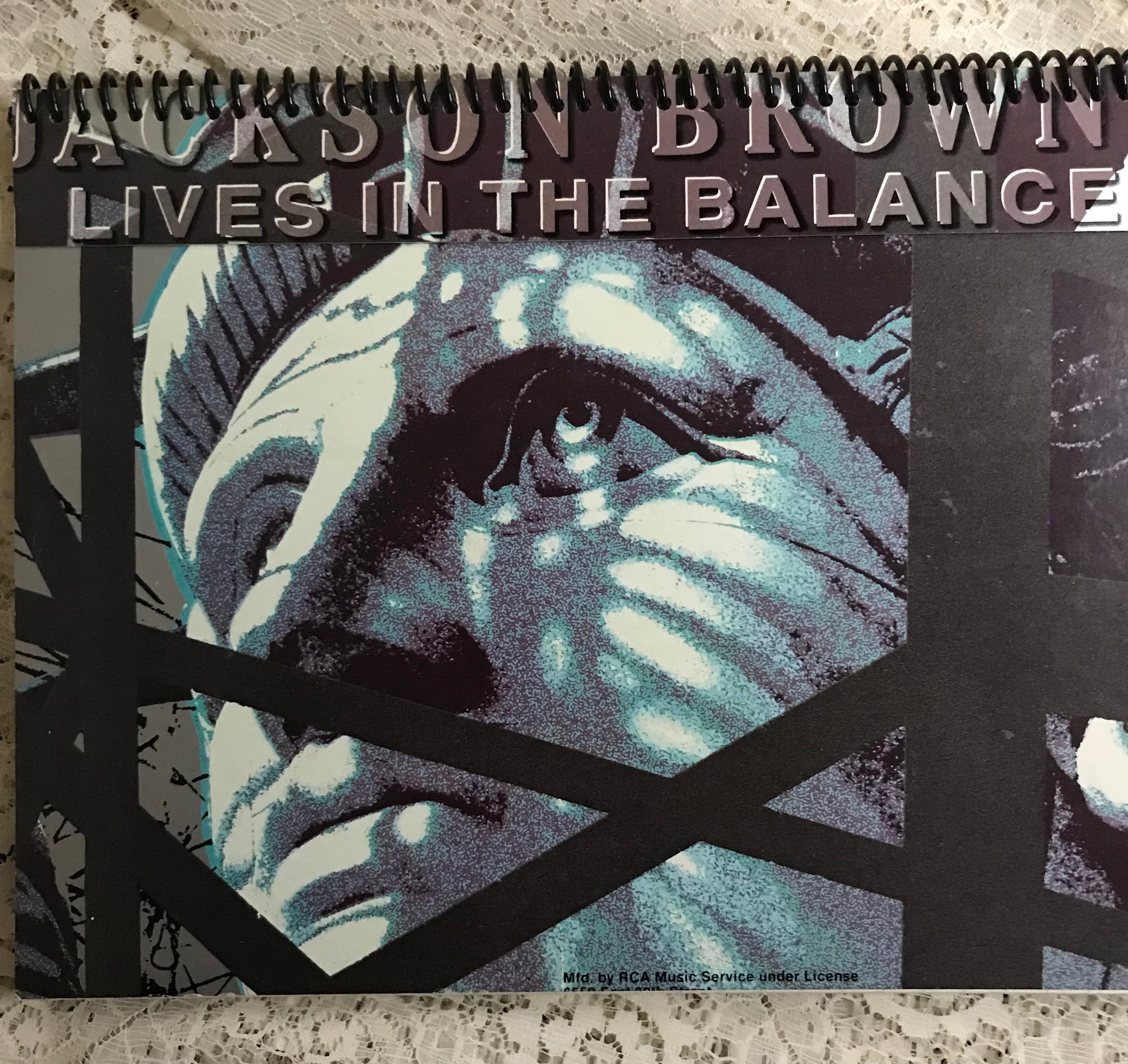 Jackson Browne Lives in the Balance Album Cover Notebook