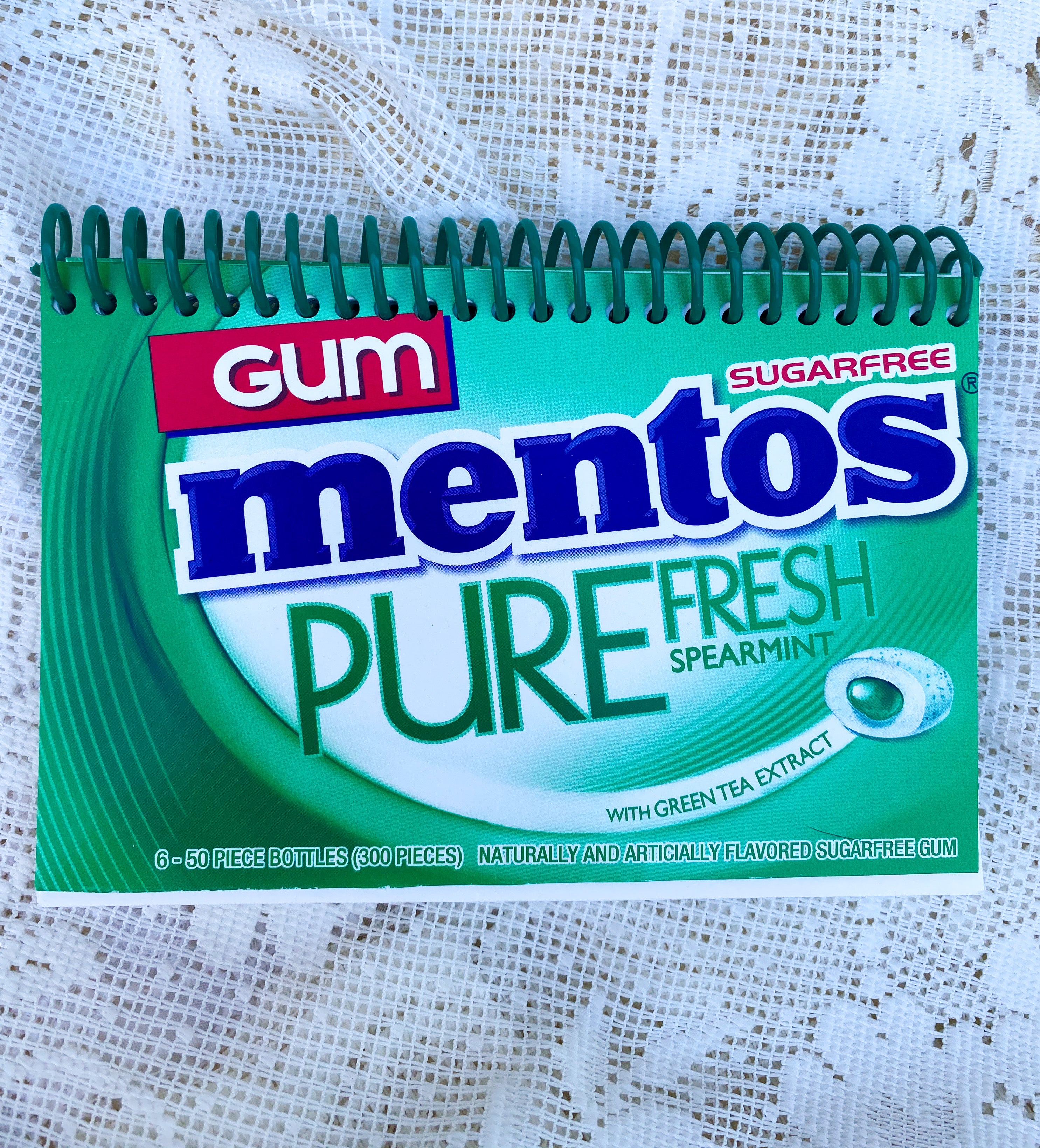 Mentos Gum Upcycled Spiral Notebook