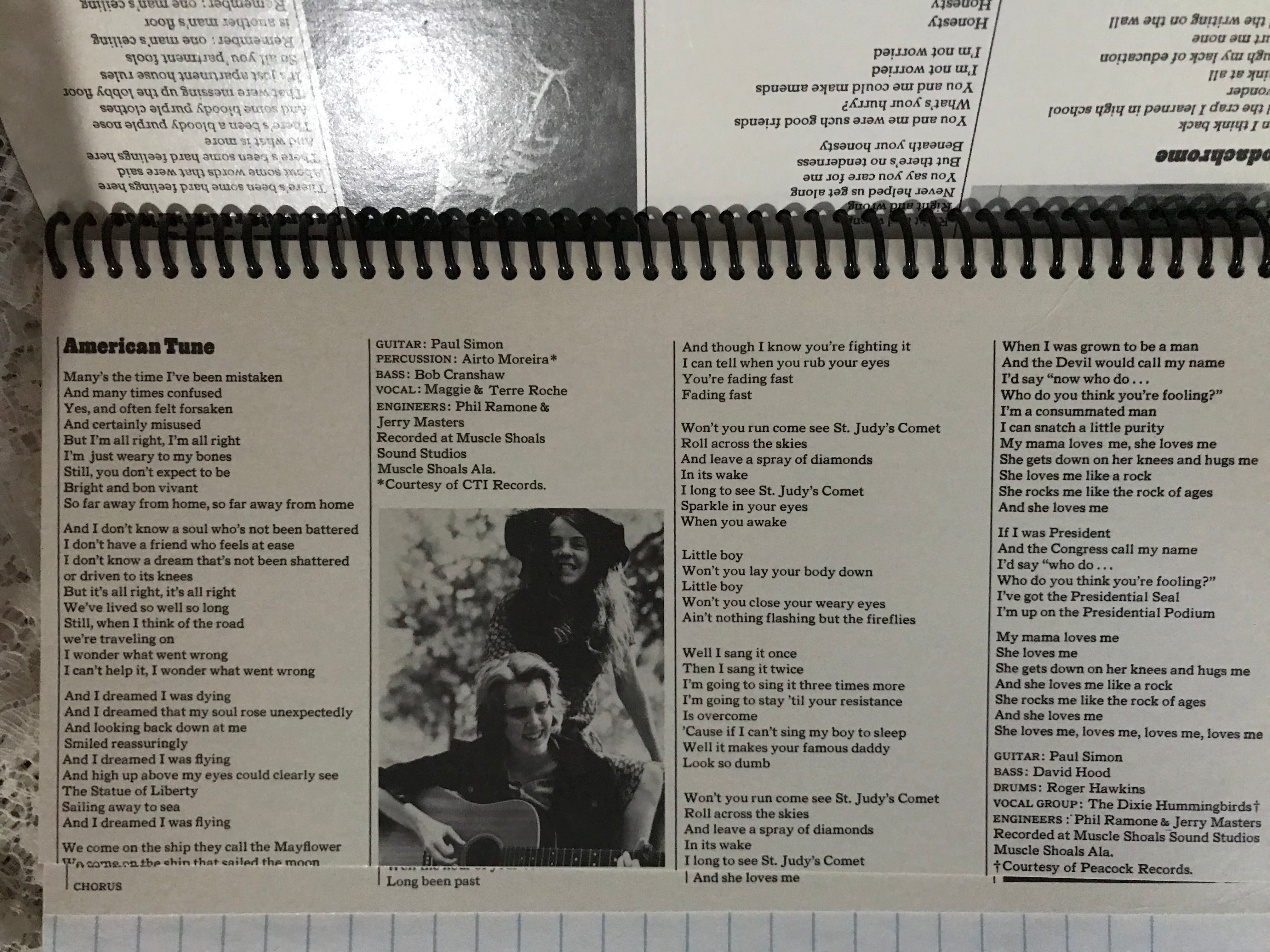 Paul Simon Rhymin Simon Album Cover Notebook