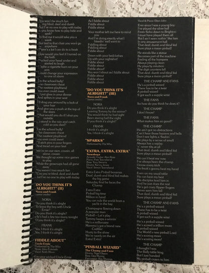 Tommy Album Cover Notebook