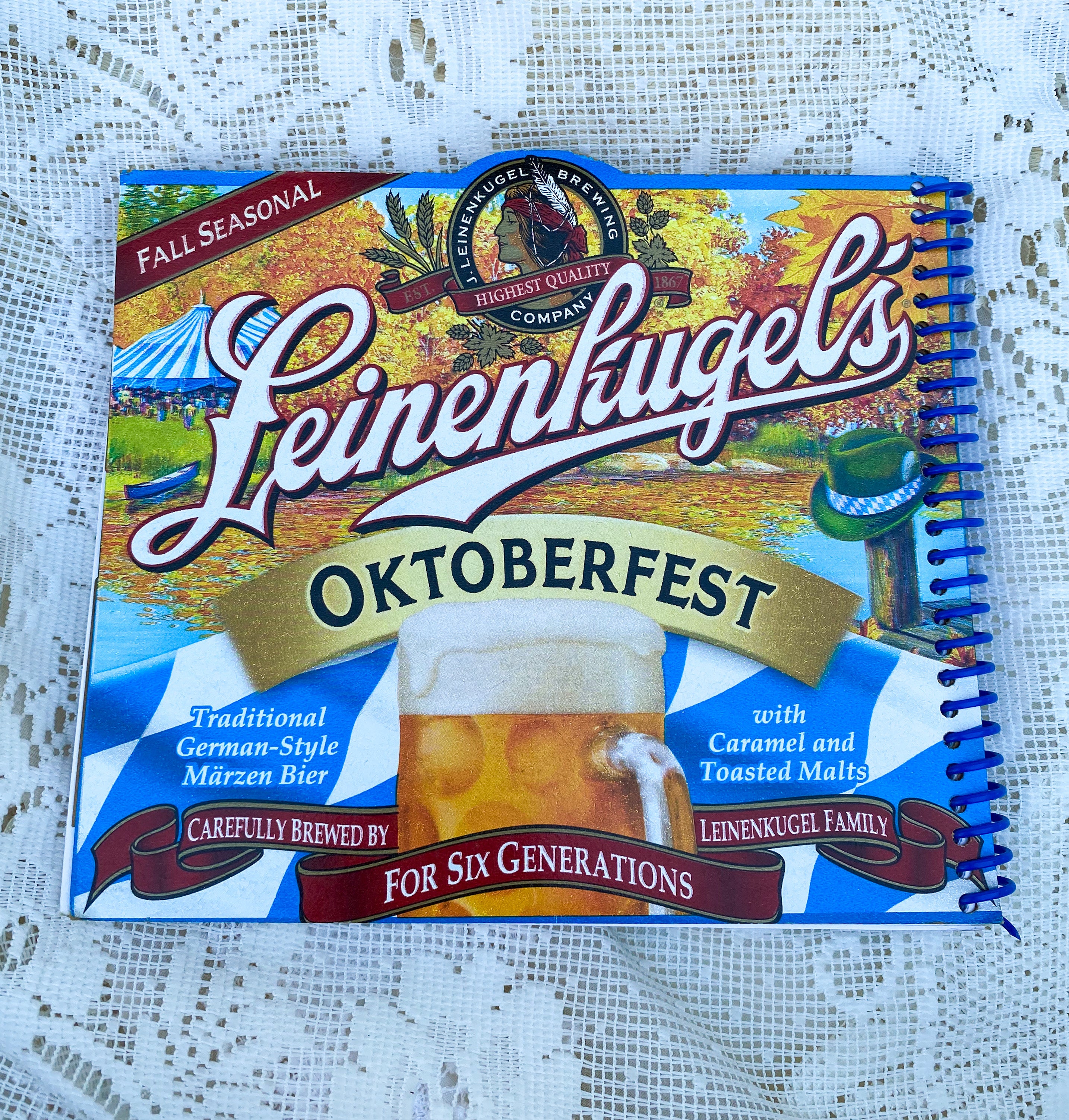 Leinenkugel’s Oktoberfest Recycled Beer Carton Notebook