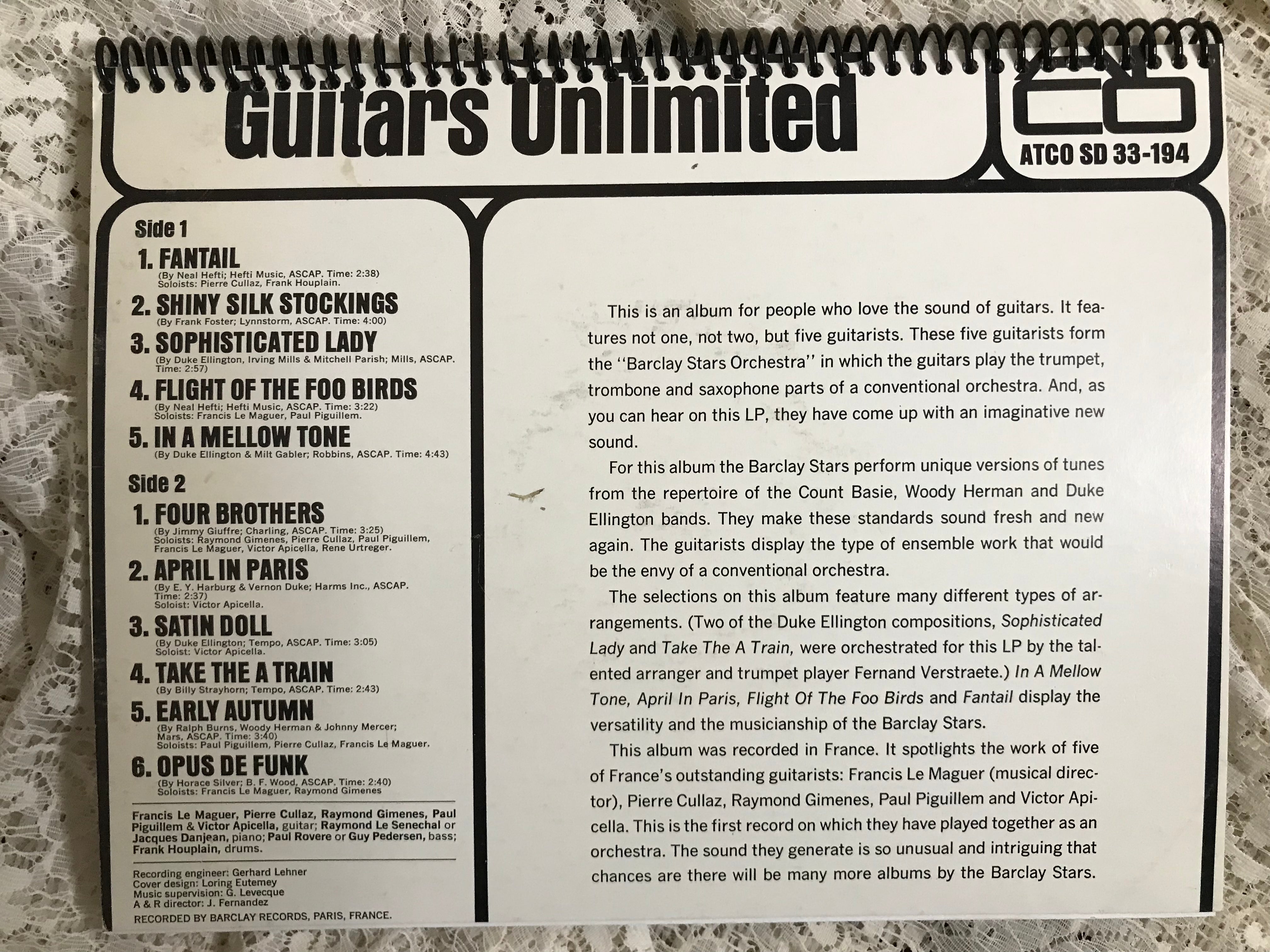 Guitars Unlimited Album Cover Notebook