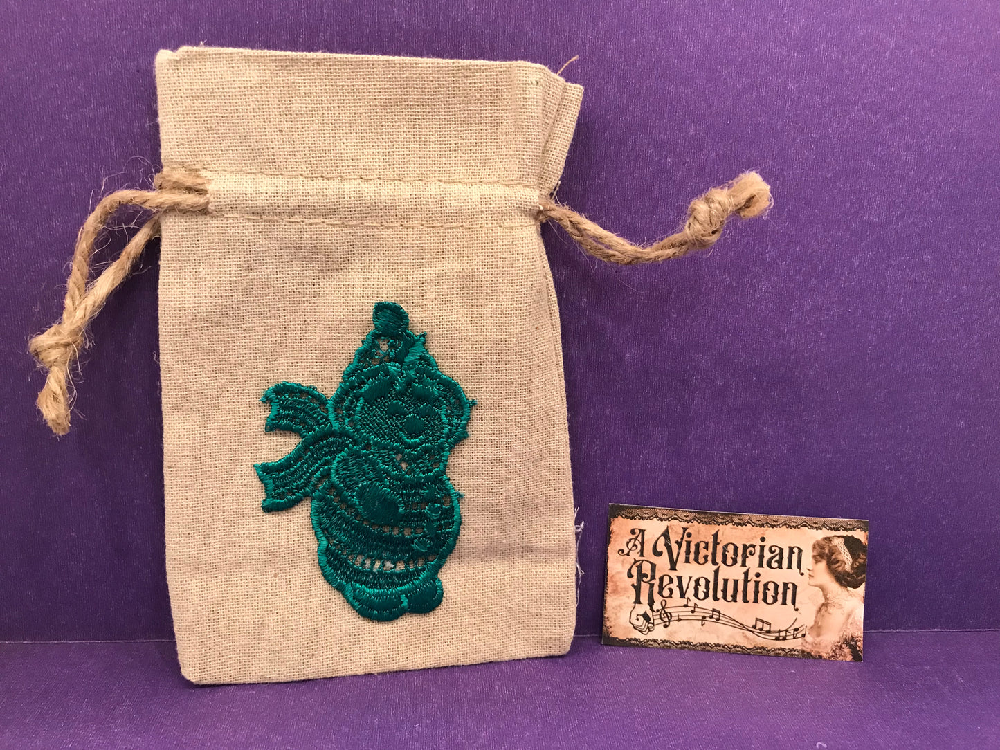 Set of Two Holiday Drawstring Bags