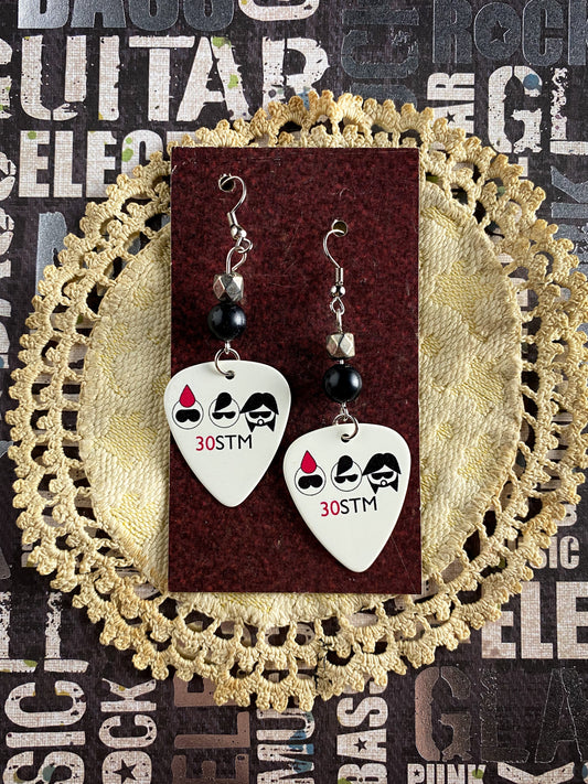 Guitar Pick Earrings - 30 Seconds to Mars