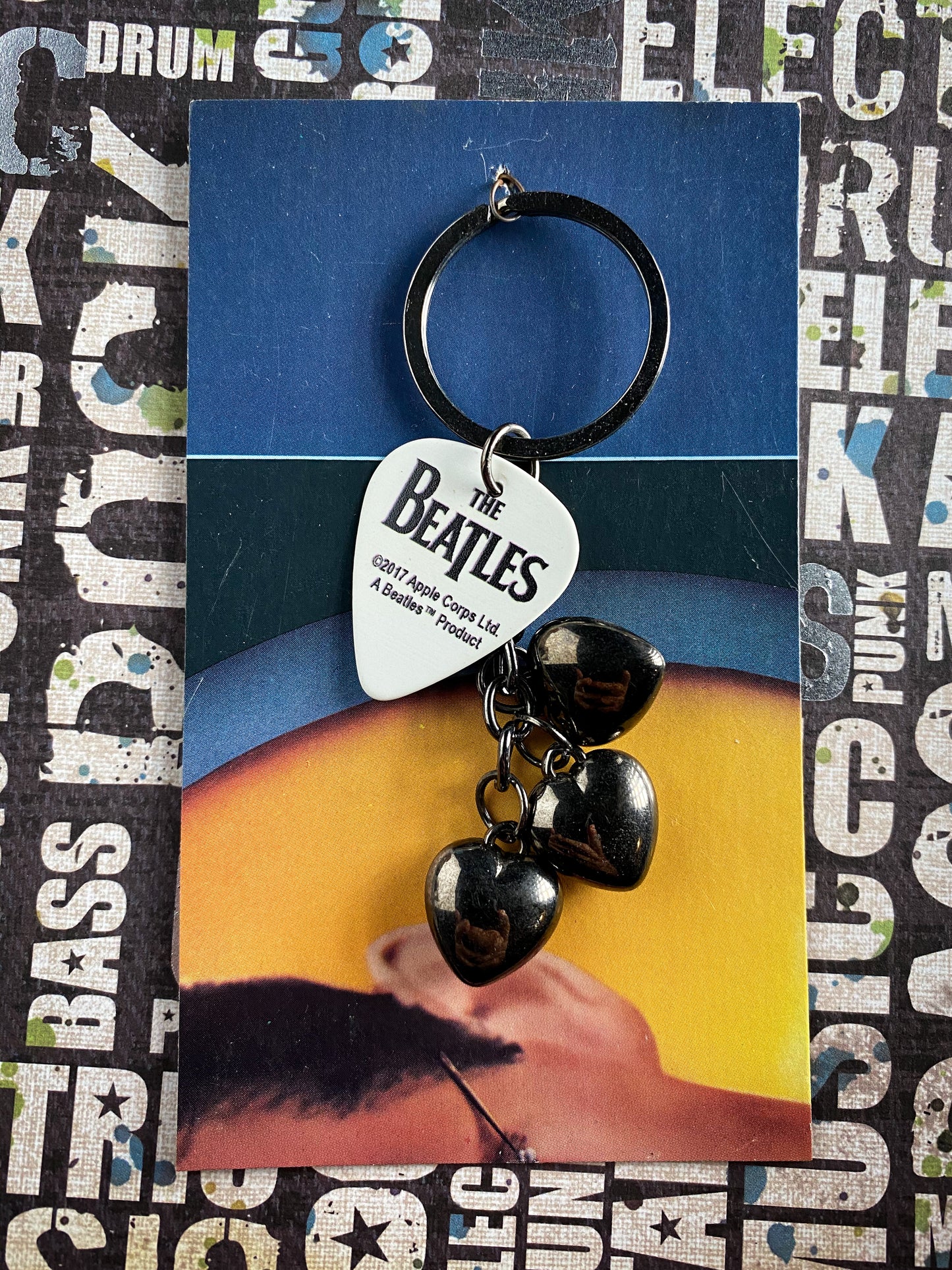 Guitar Pick Key Ring - The Beatles