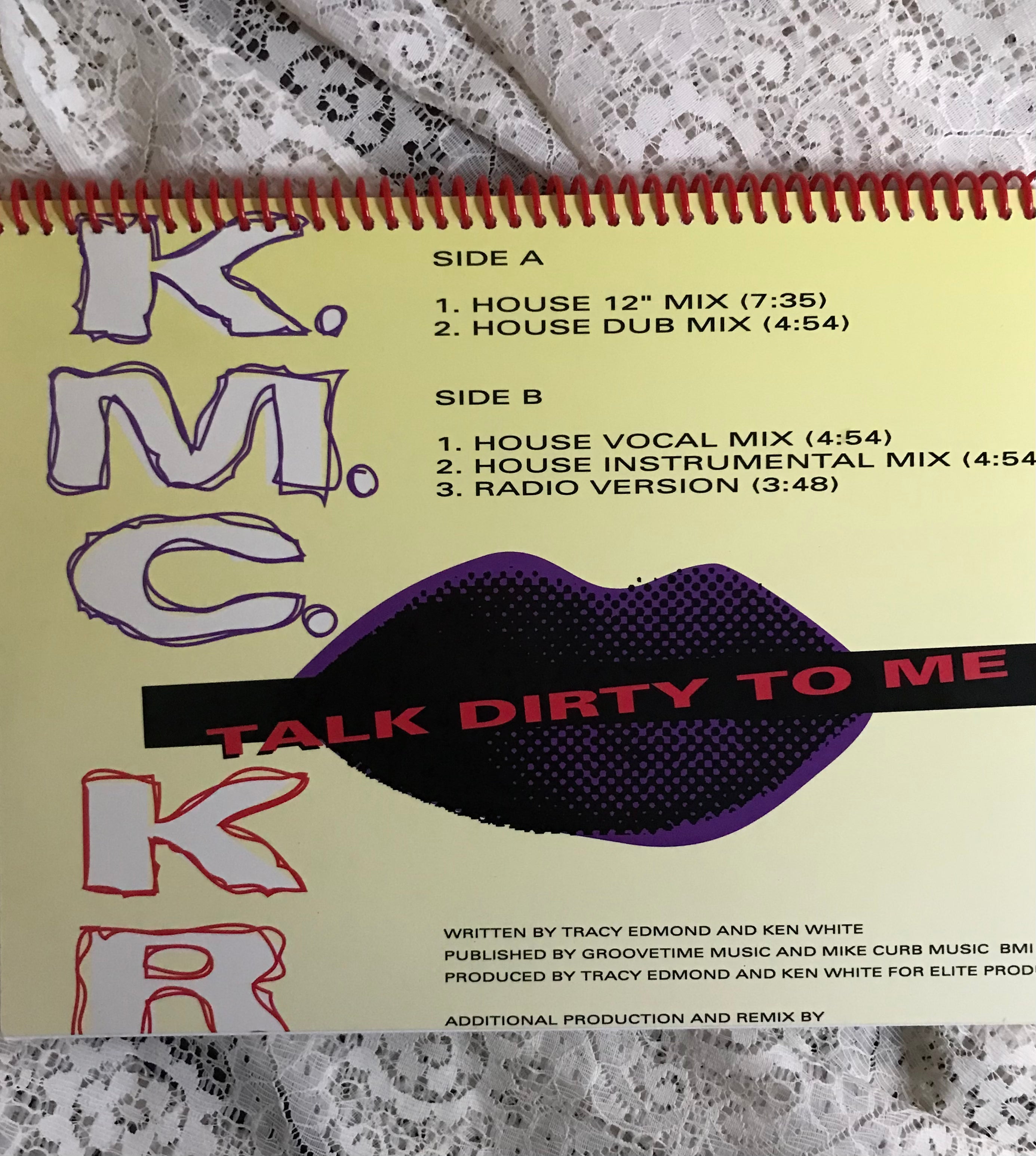 KMC KRC Talk Dirty to Me Album Cover Notebook