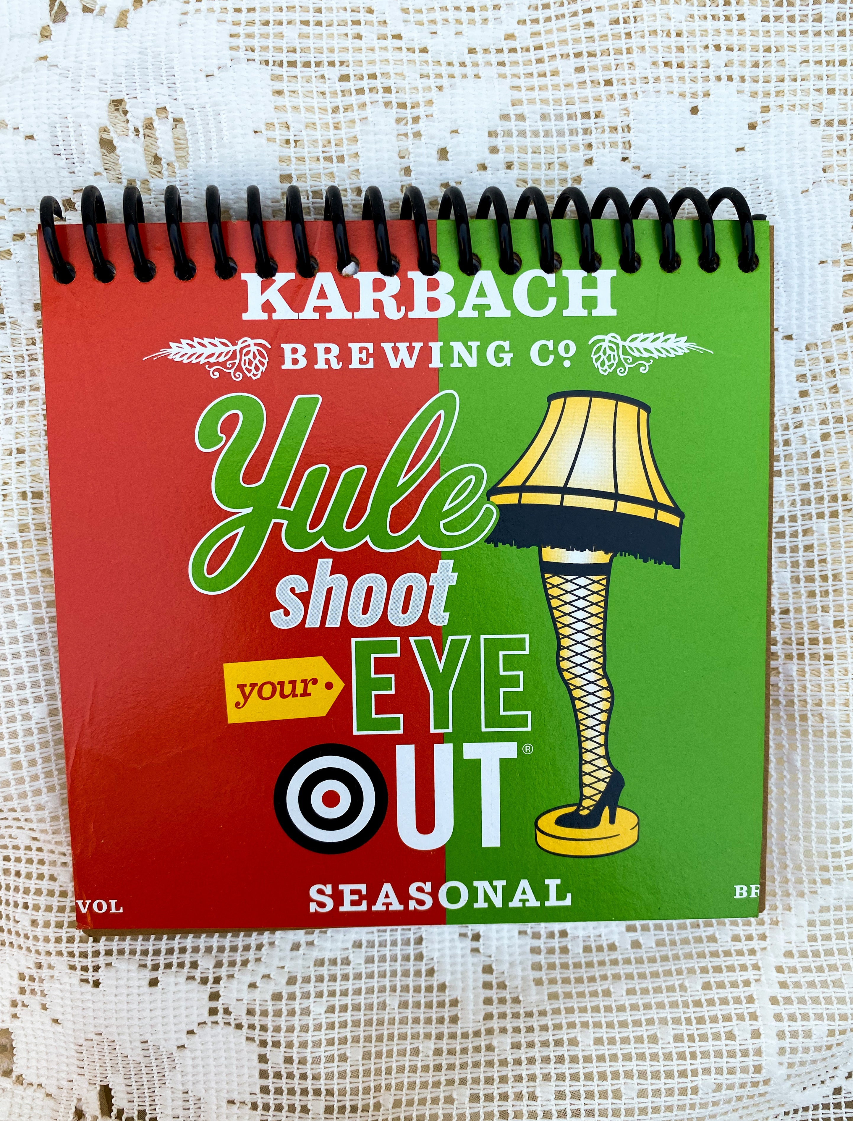 Karbach Yule Shoot Your Eye Out Recycled Beer Carton Notebook