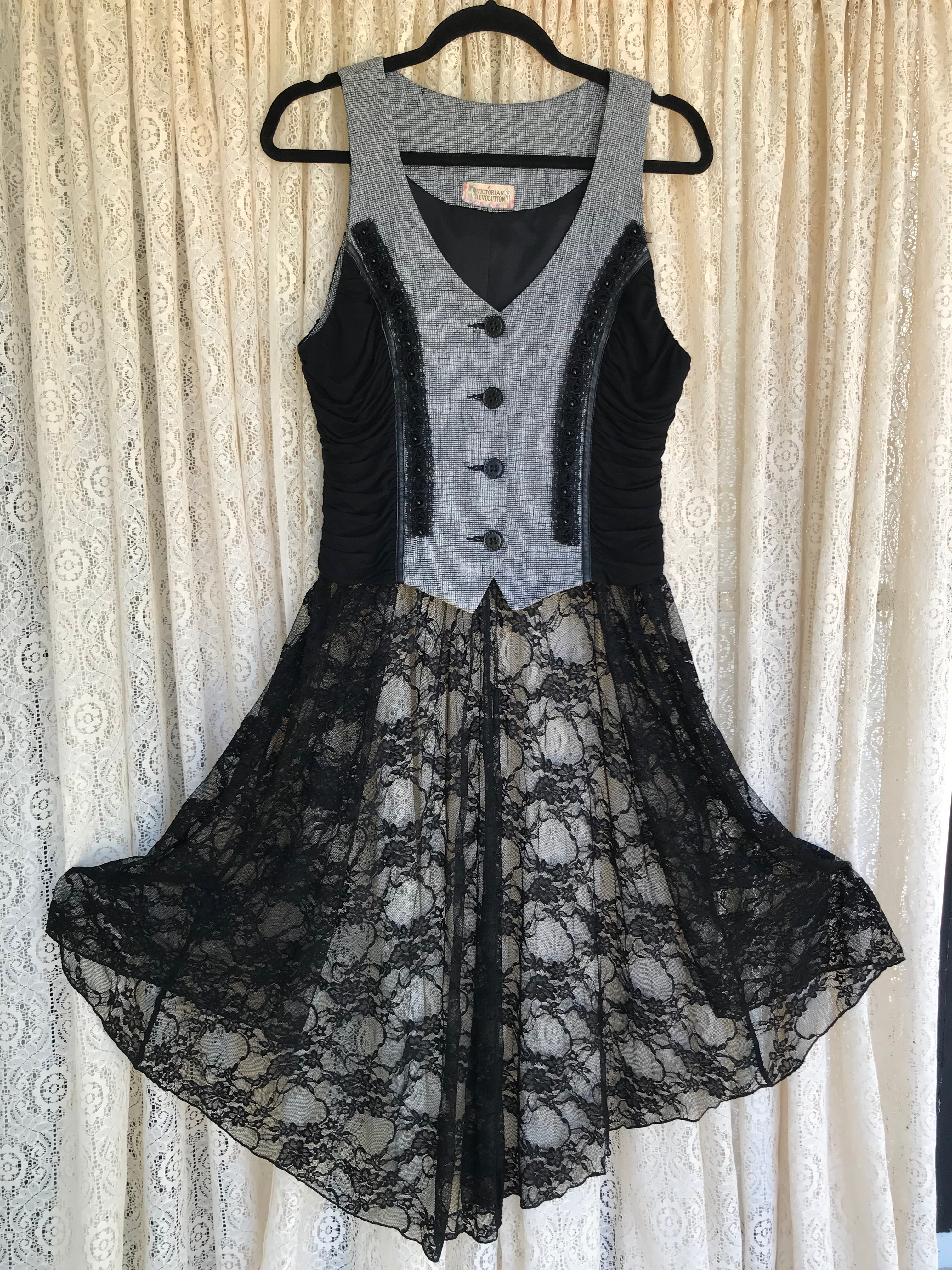 Ladies Vest With Lace Skirt -SMALL