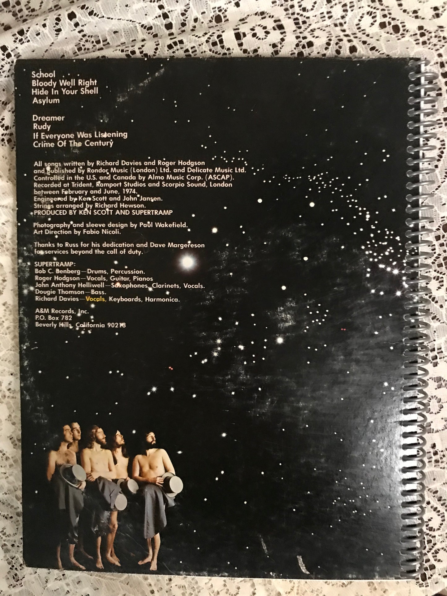 Supertramp Album Cover Notebook