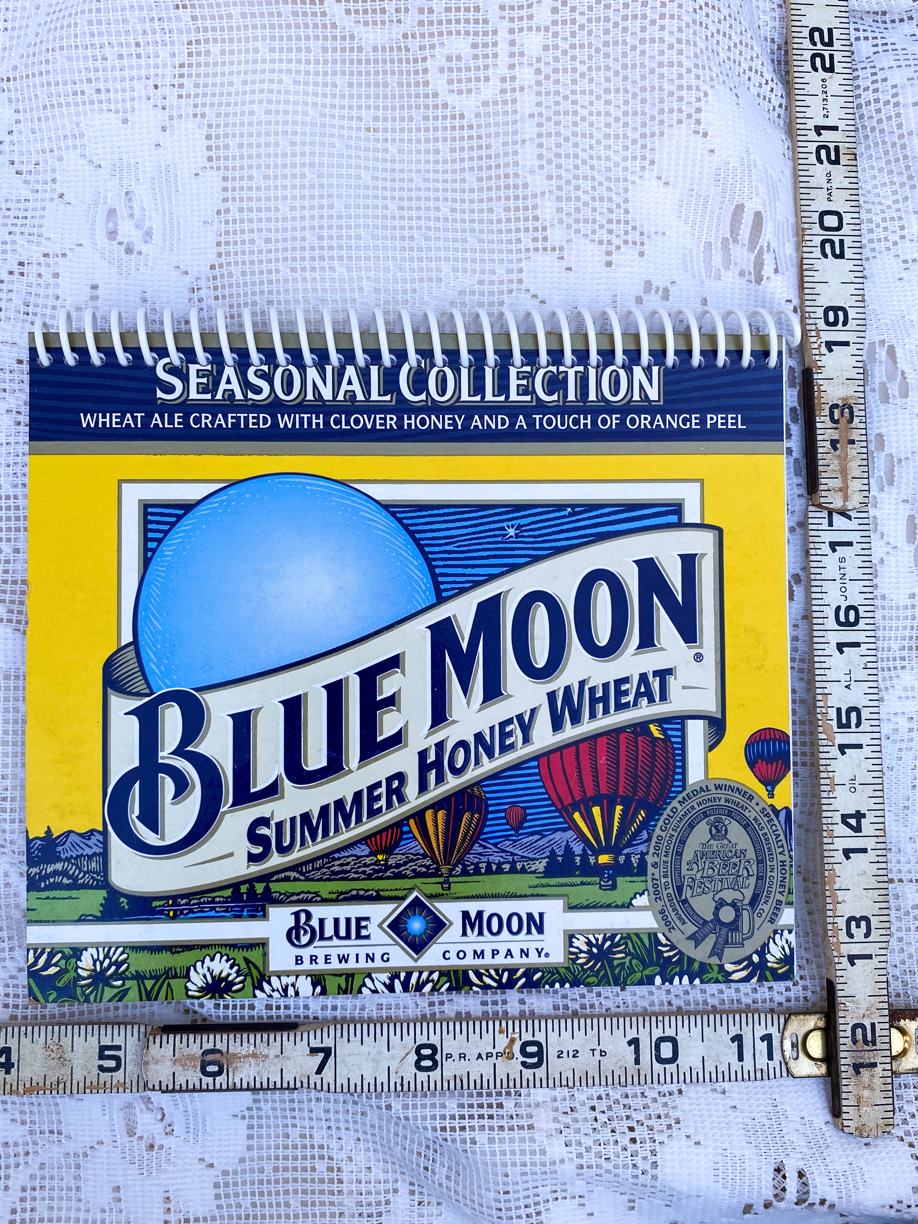 Blue Moon Summer Honey Wheat Recycled Beer Carton Notebook