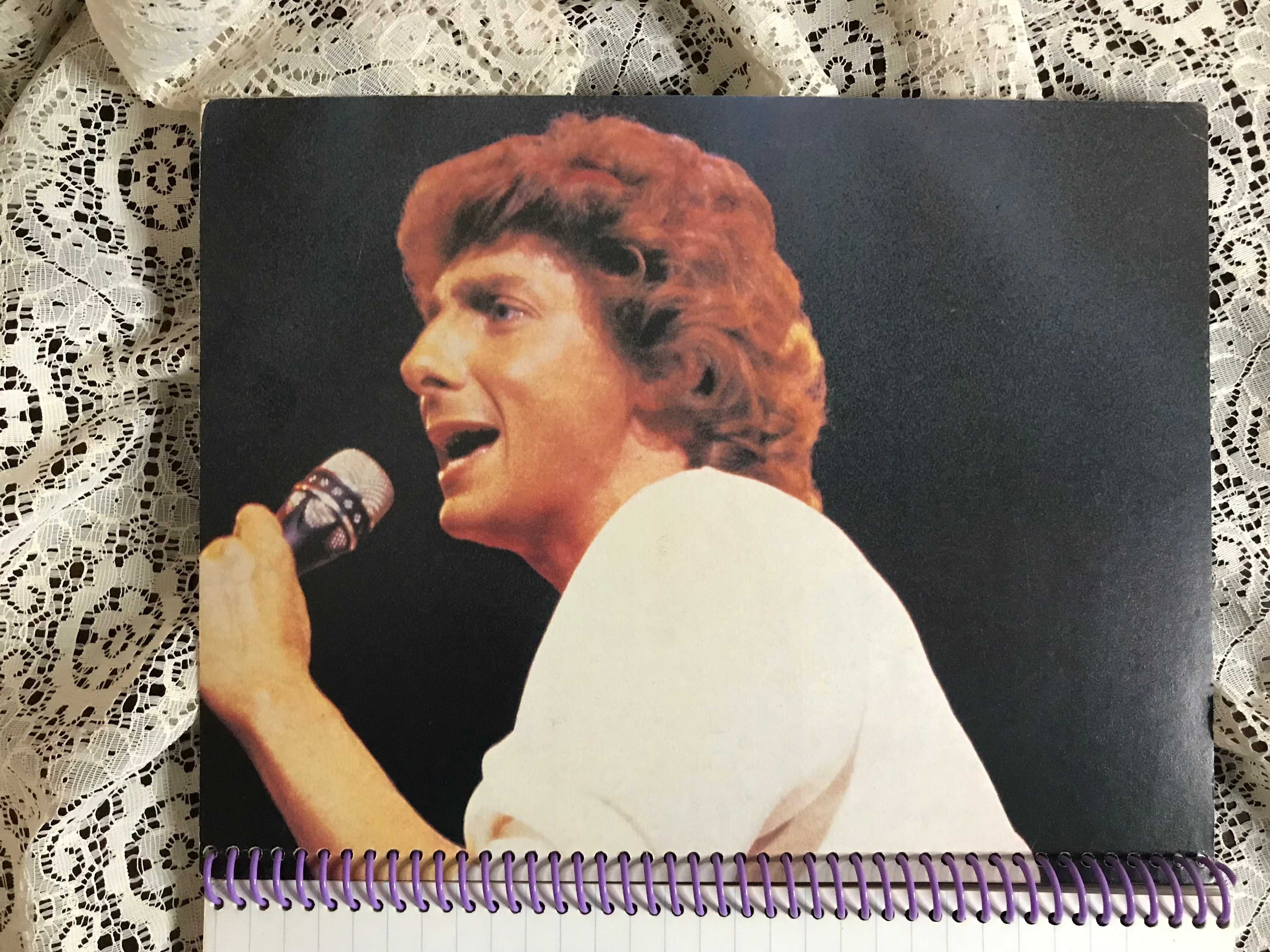 Barry Manilow Live In Britain Album Cover Notebook