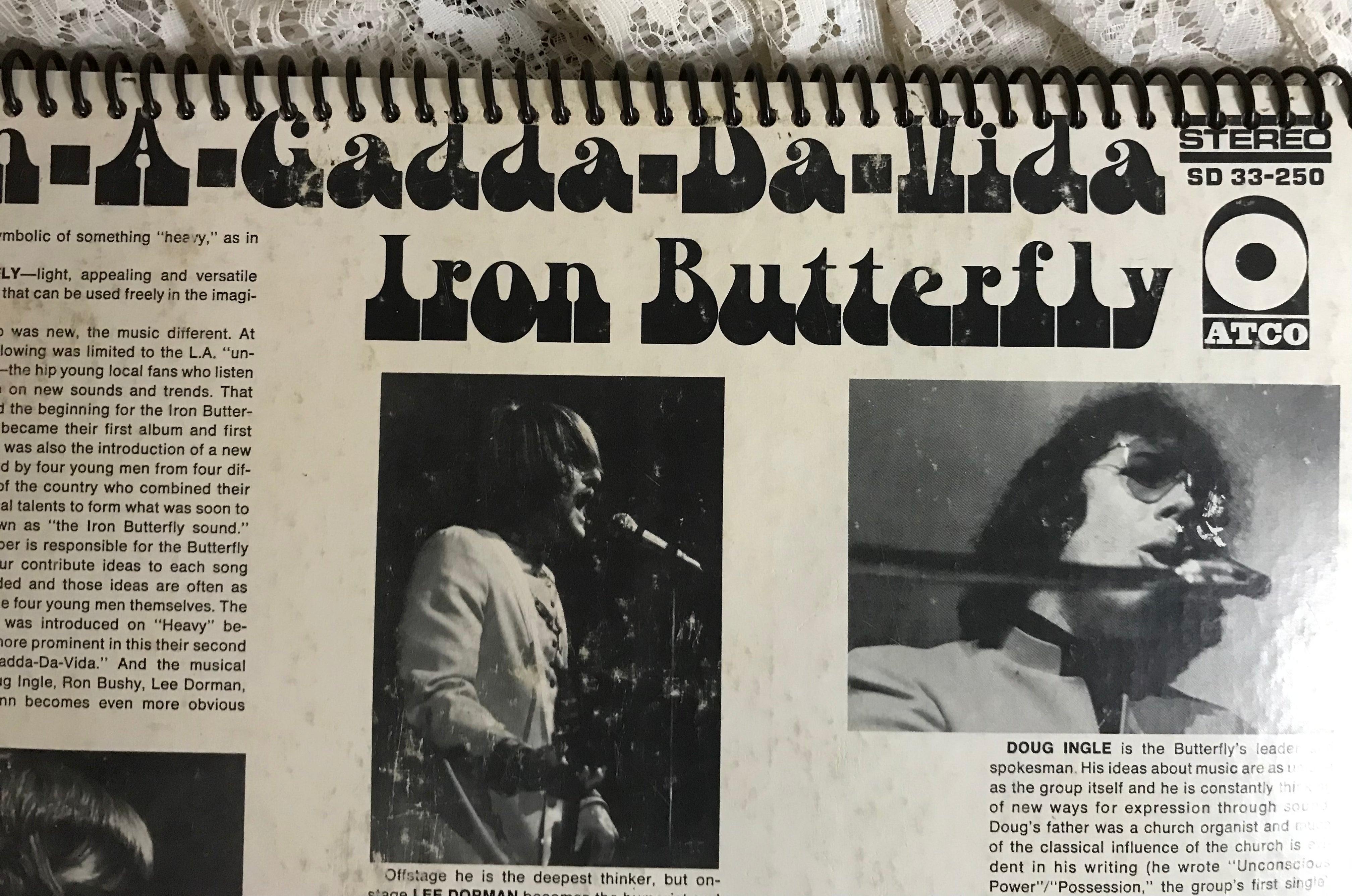 Iron Butterfly In-A-Gadda-Da-Vida Album Cover Notebook