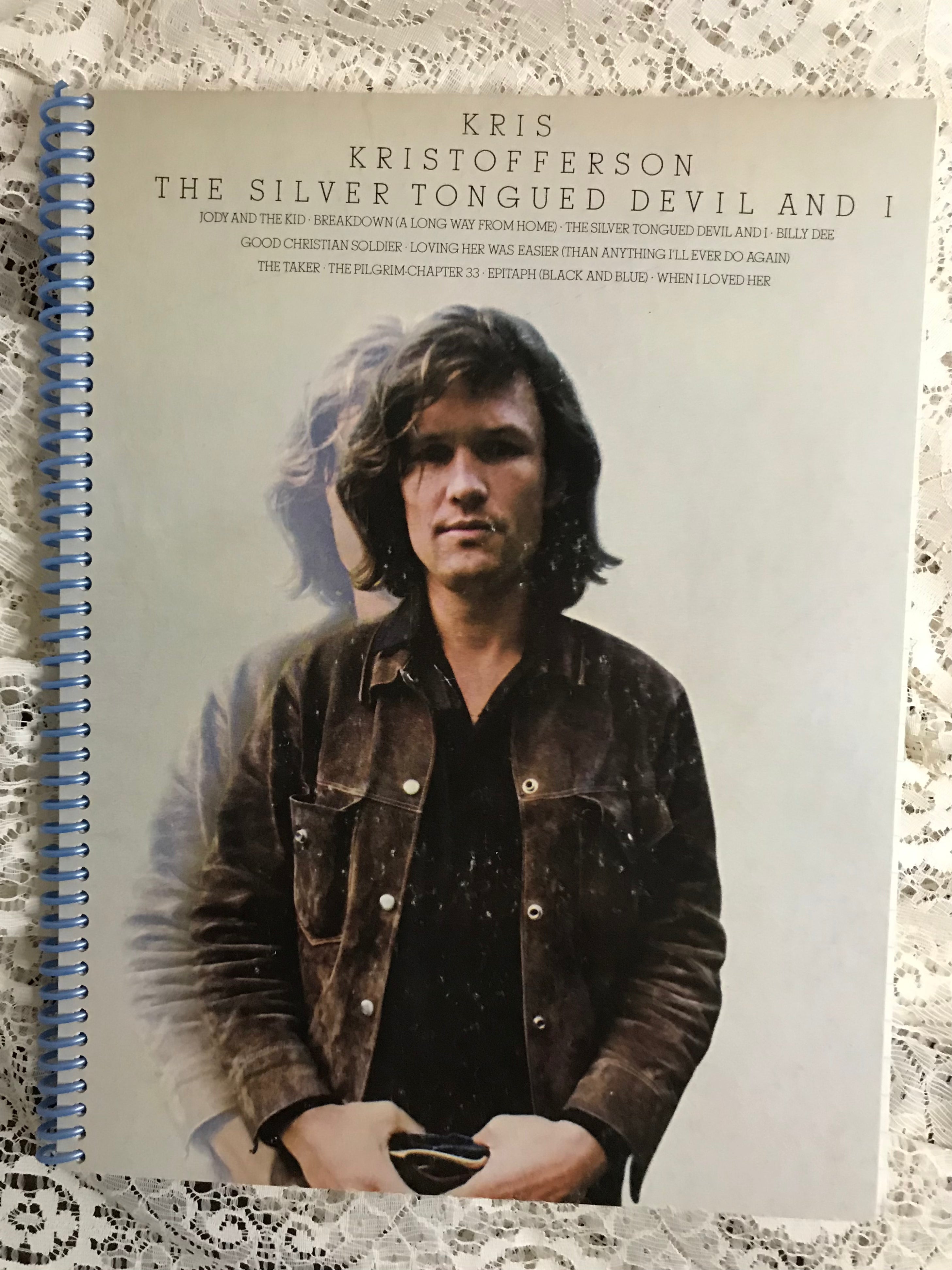 Kris Kristofferson  The Silver Tongue Devil Album Cover Notebook