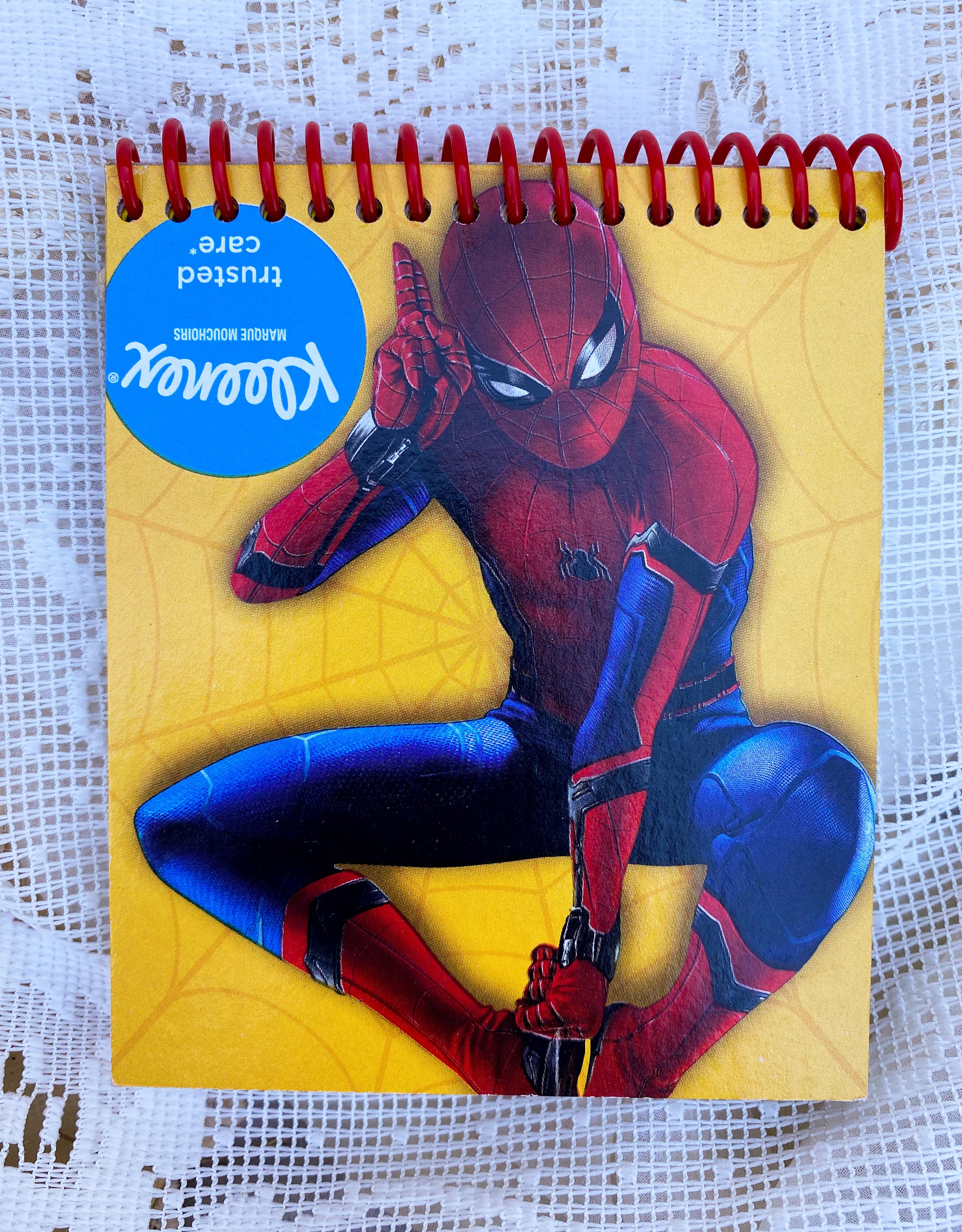 Spider Man - Marvel Comics Recycled Kleenex Box Notebook with Colorful Paper