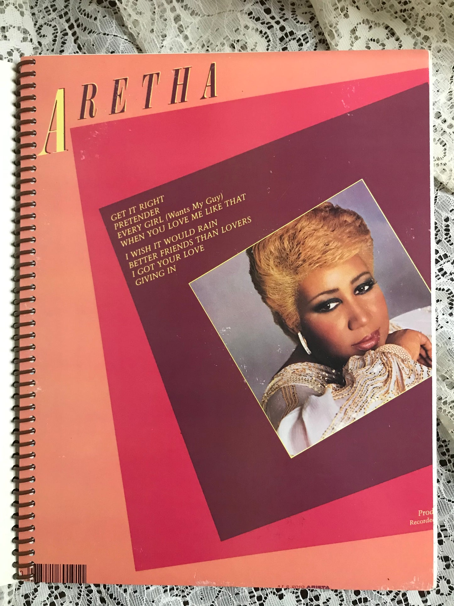 Aretha Franklin Get It Right Album Cover Notebook