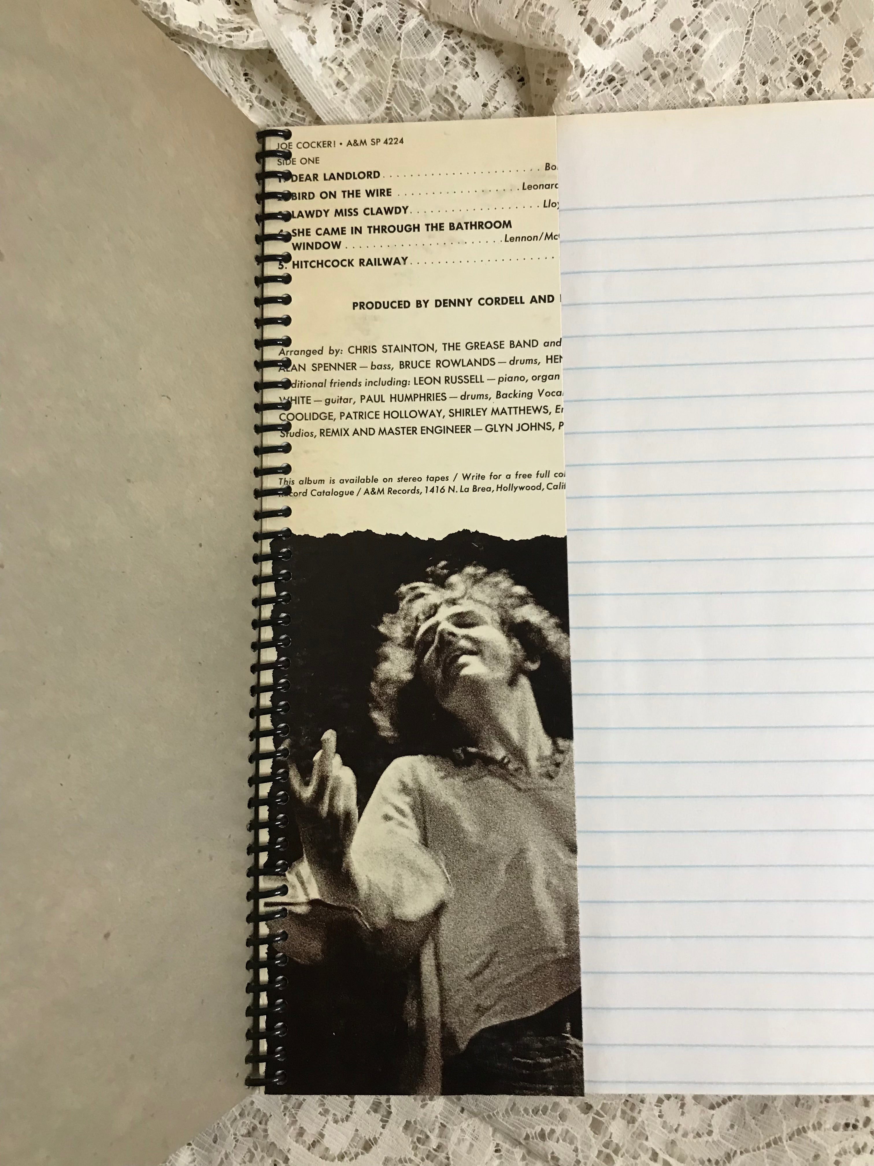 Joe Cocker Album Cover Notebook