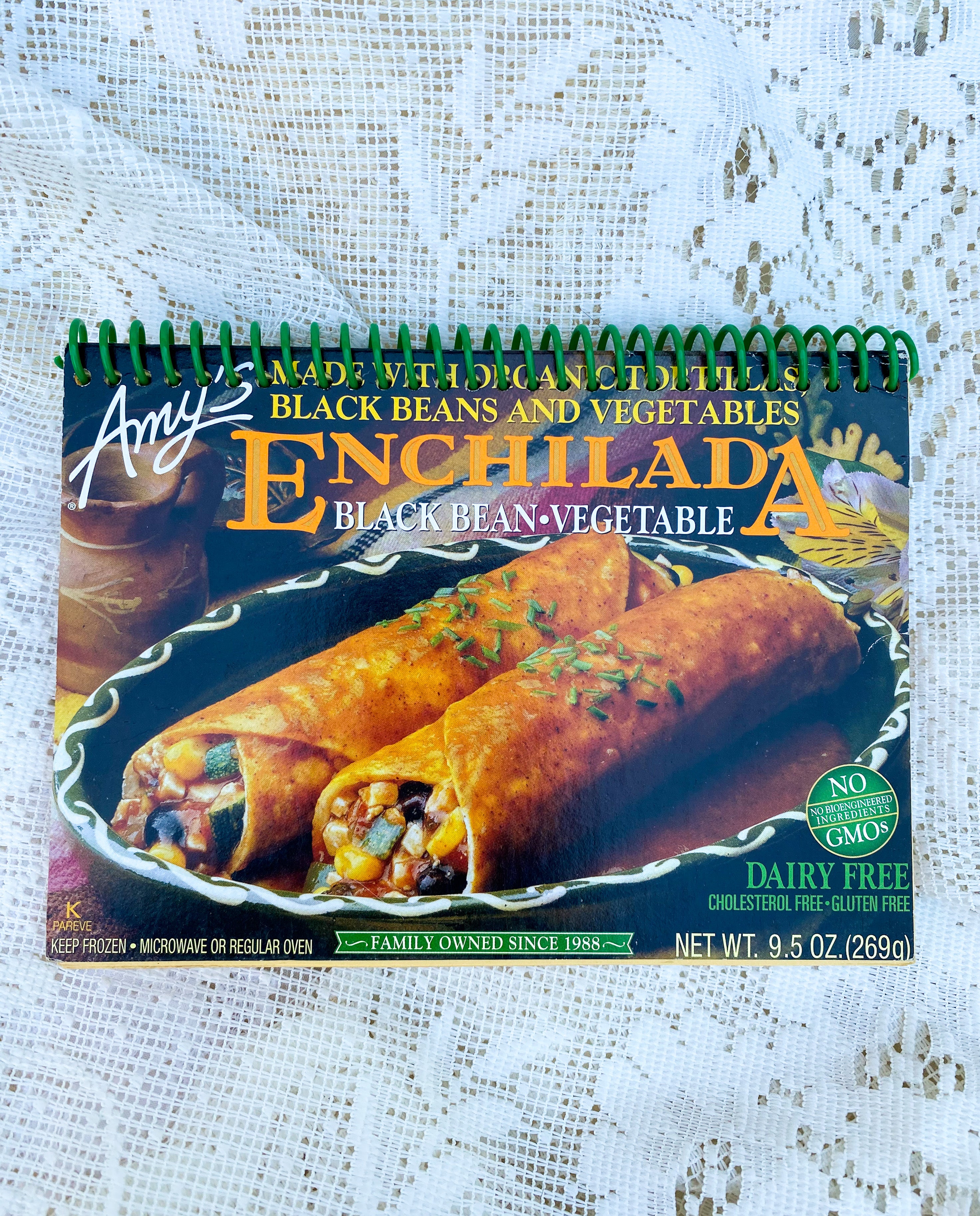 Amy’s Organic Enchiladas Recycled Notebook - Green Spiral
