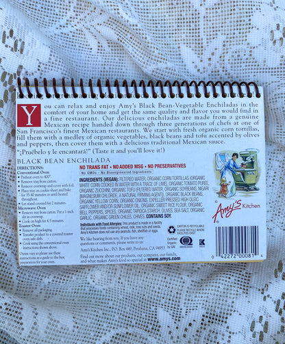 Amy’s Organic Enchiladas Recycled Notebook - Brown Spiral
