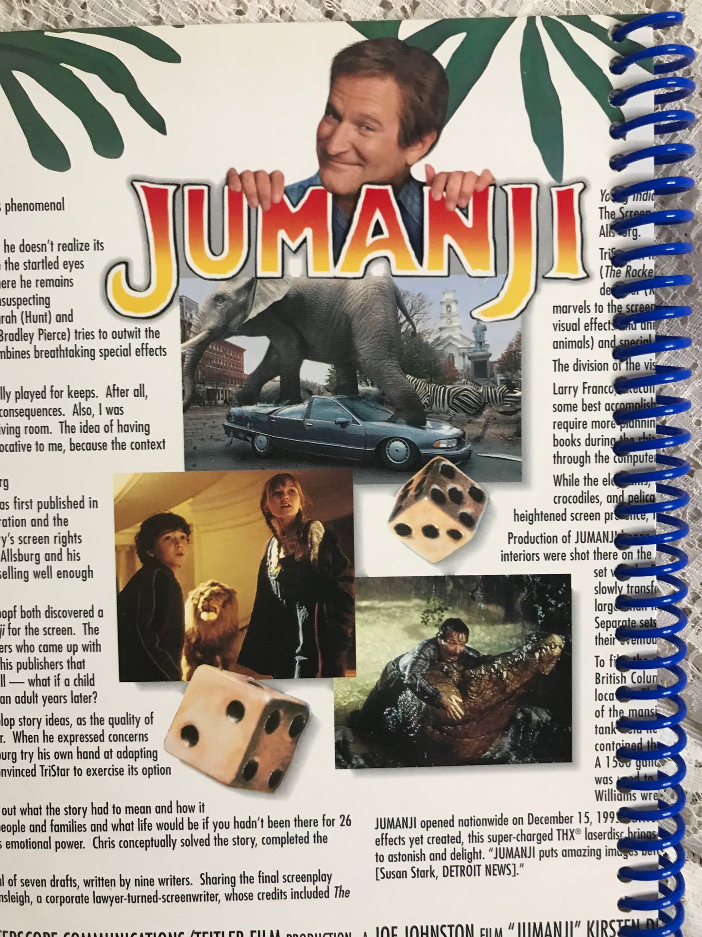 Jumanji Robin Williams Album Cover Notebook