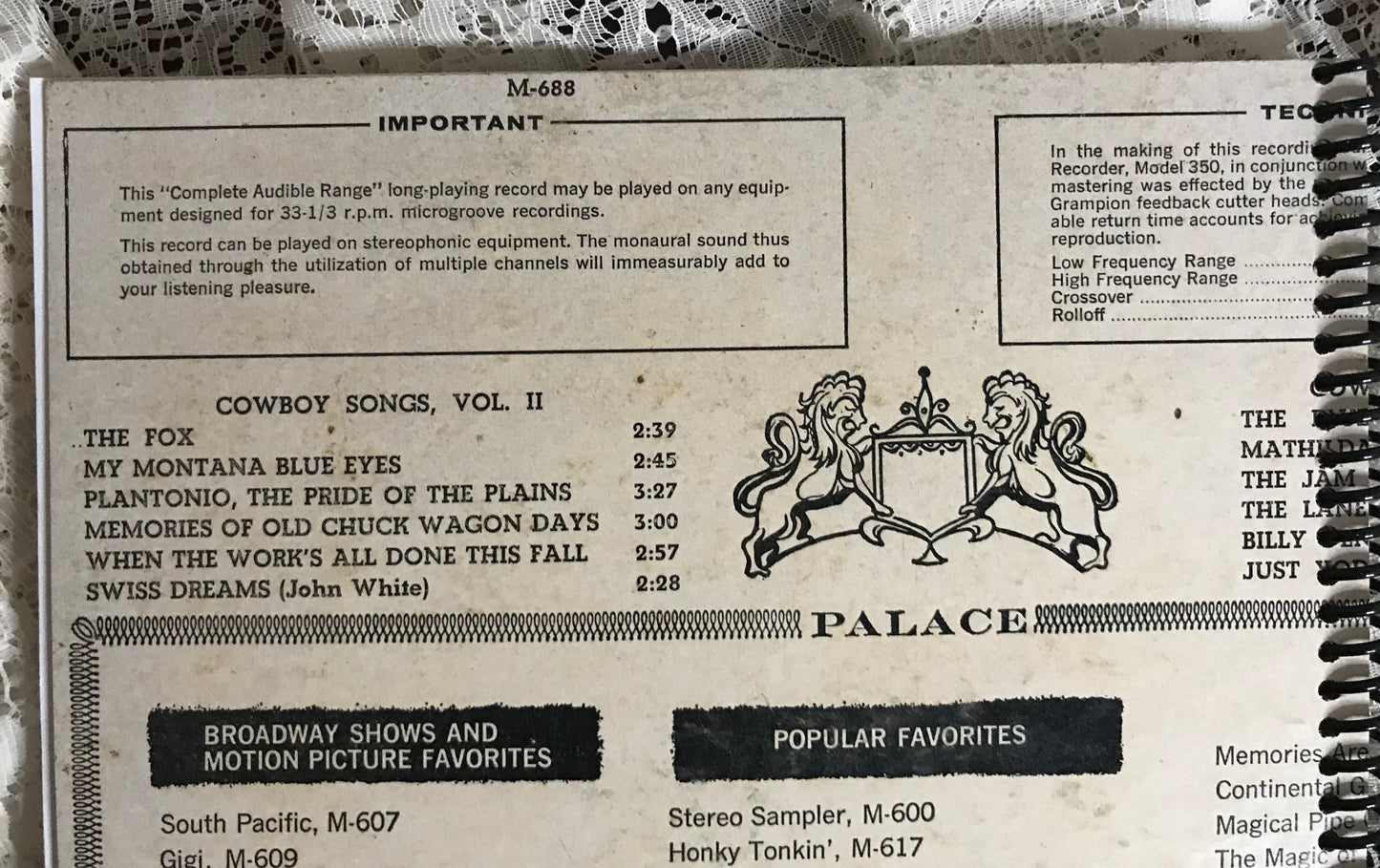 Cowboy Songs Album Cover Notebook