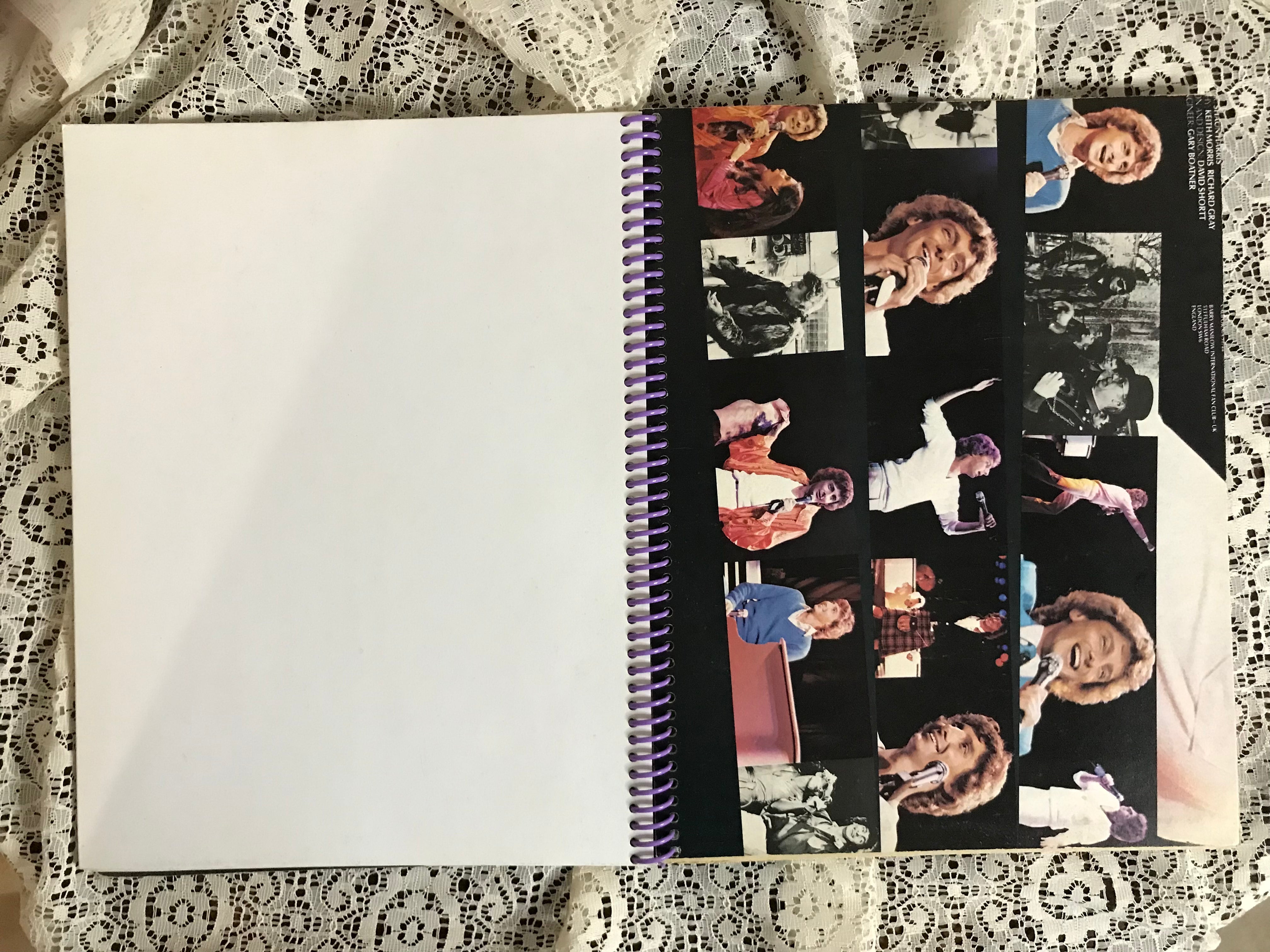 Barry Manilow Live In Britain Album Cover Notebook