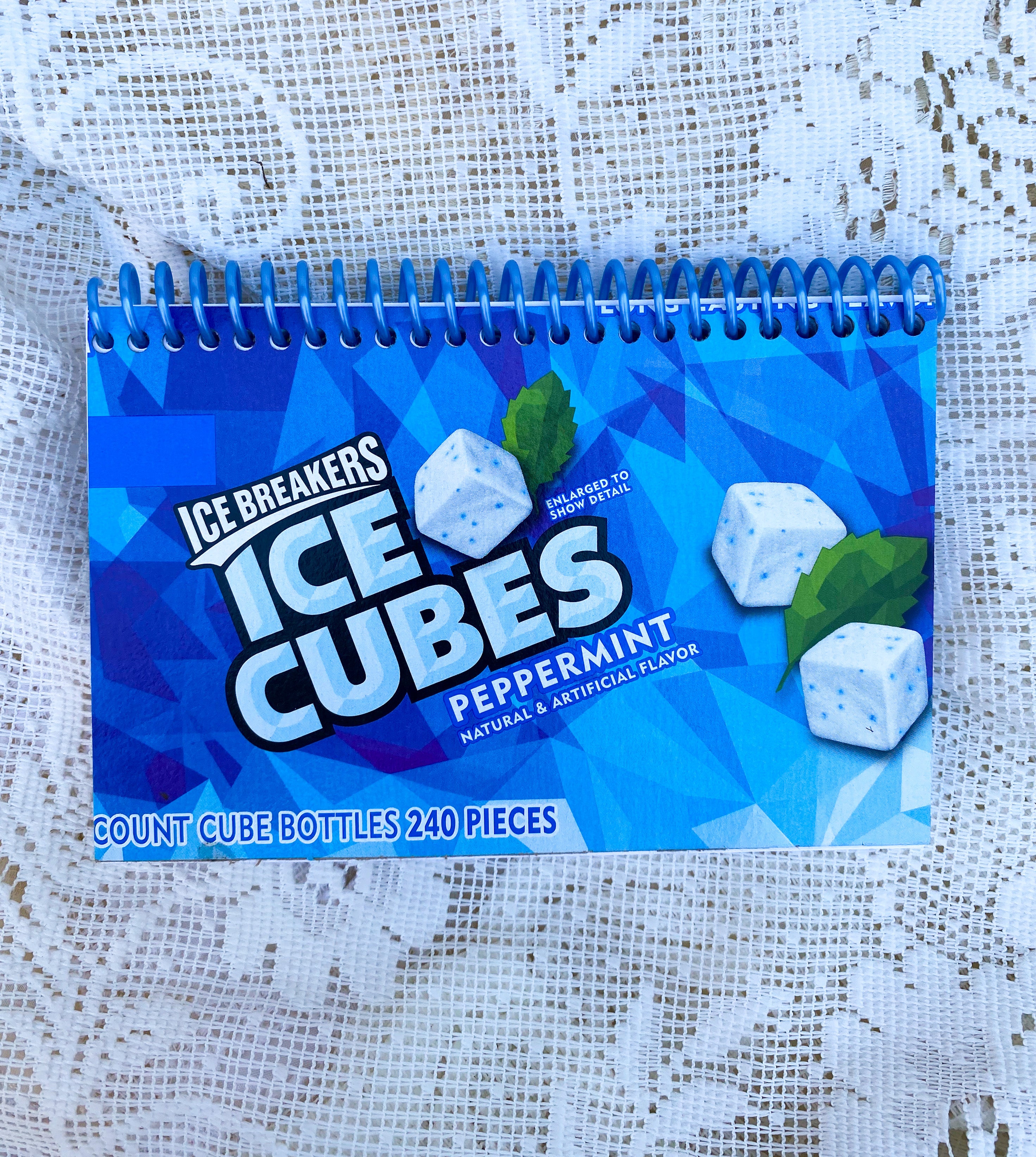 Ice Breakers Gum Upcycled Spiral Notebook