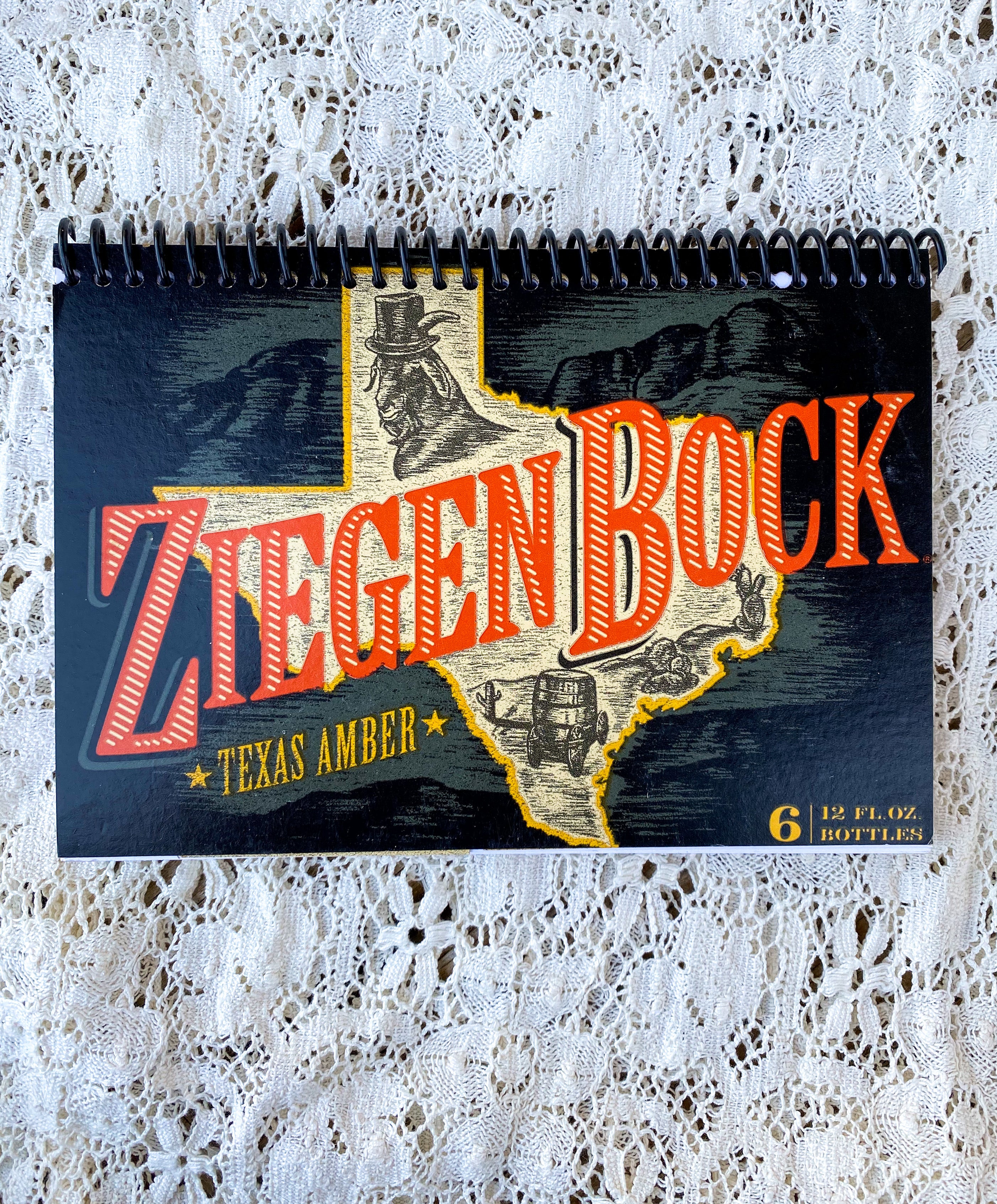 Ziegen Bock Texas Amber Recycled Beer Carton Notebook