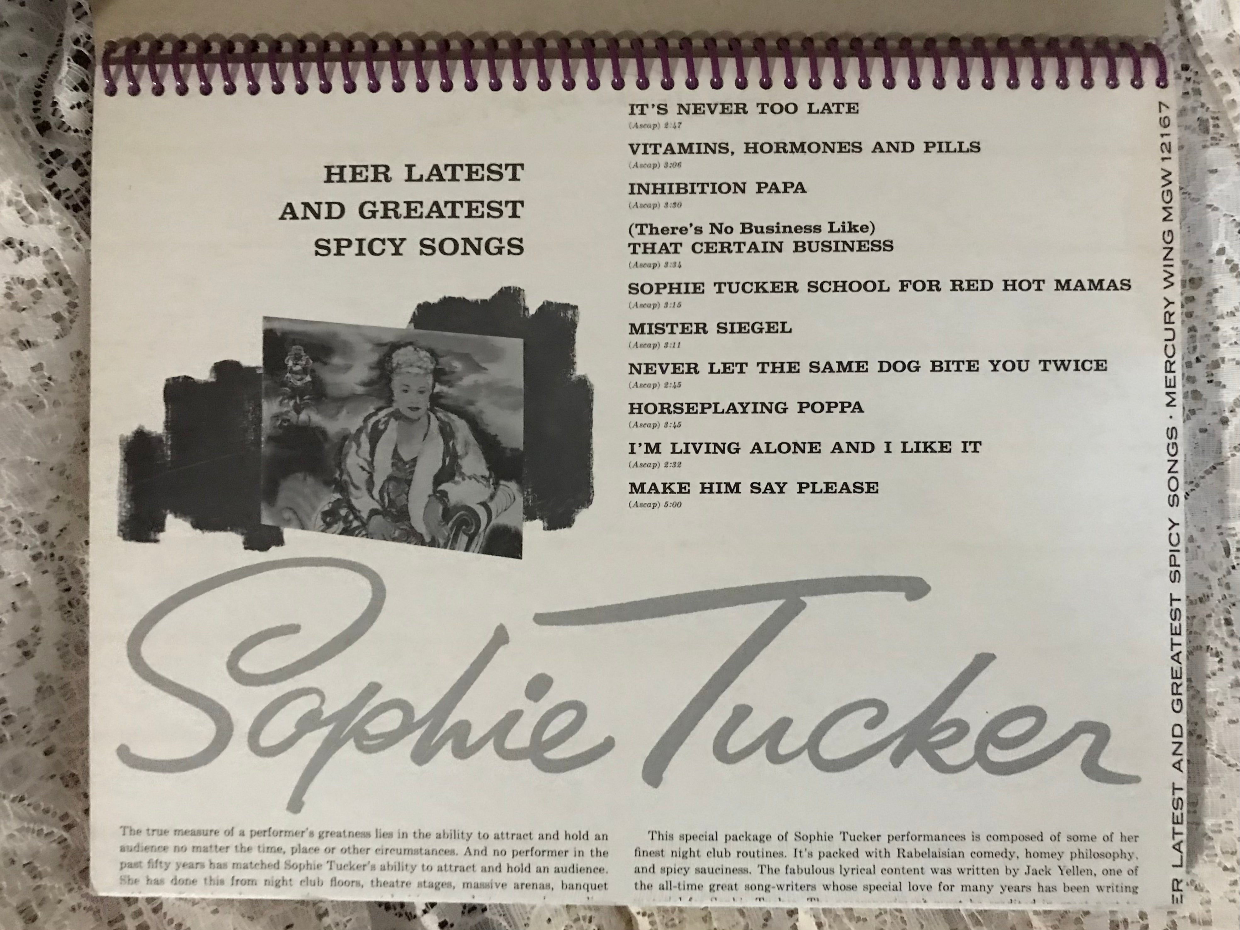 Sophie Tucker Album Cover Notebook