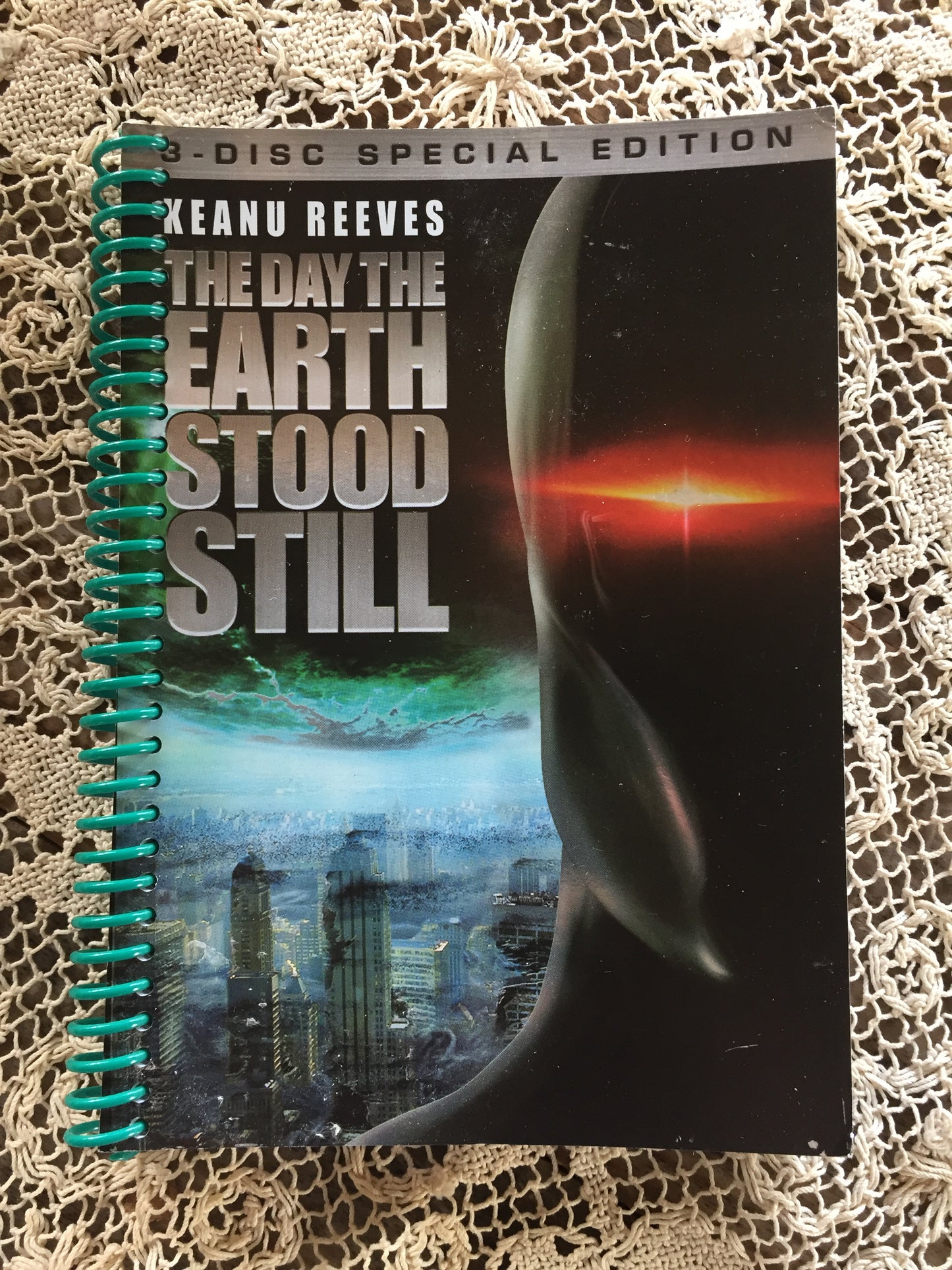 The Day the Earth Stood Still Recycled Movie Cover Notebook