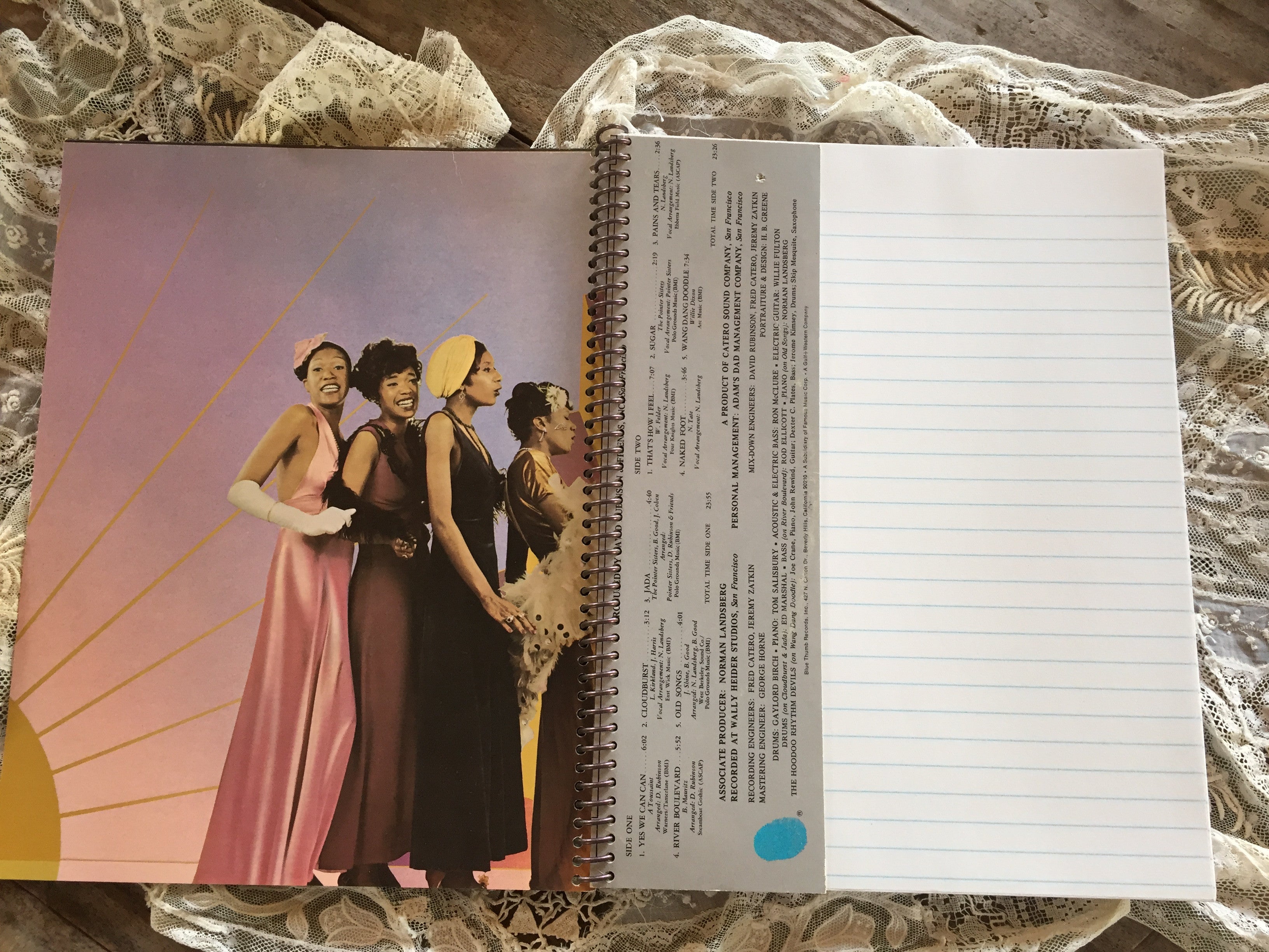 Pointer Sisters Recycled Album Cover Notebook