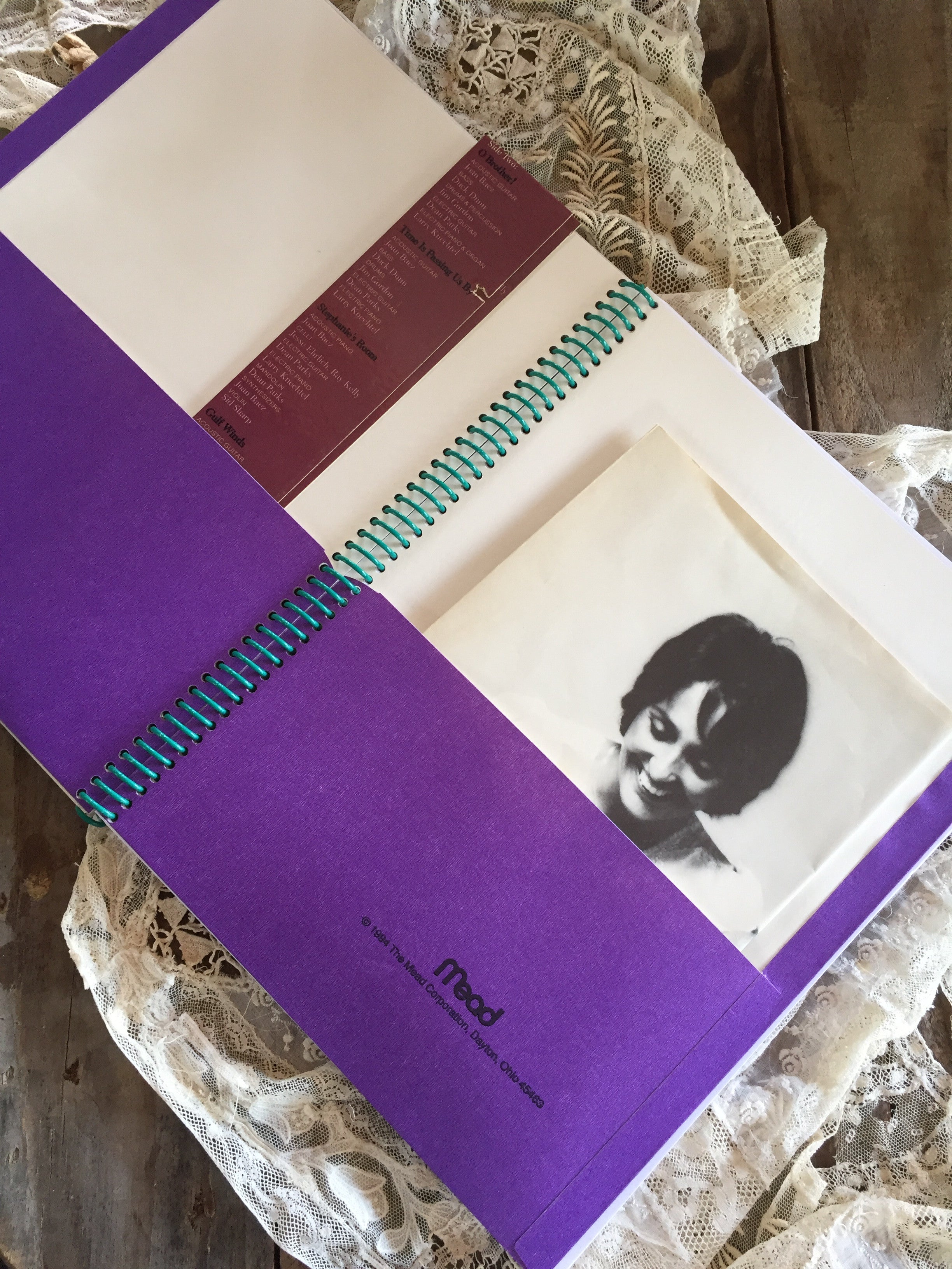 Joan Baez Recycled Album Cover Notebook