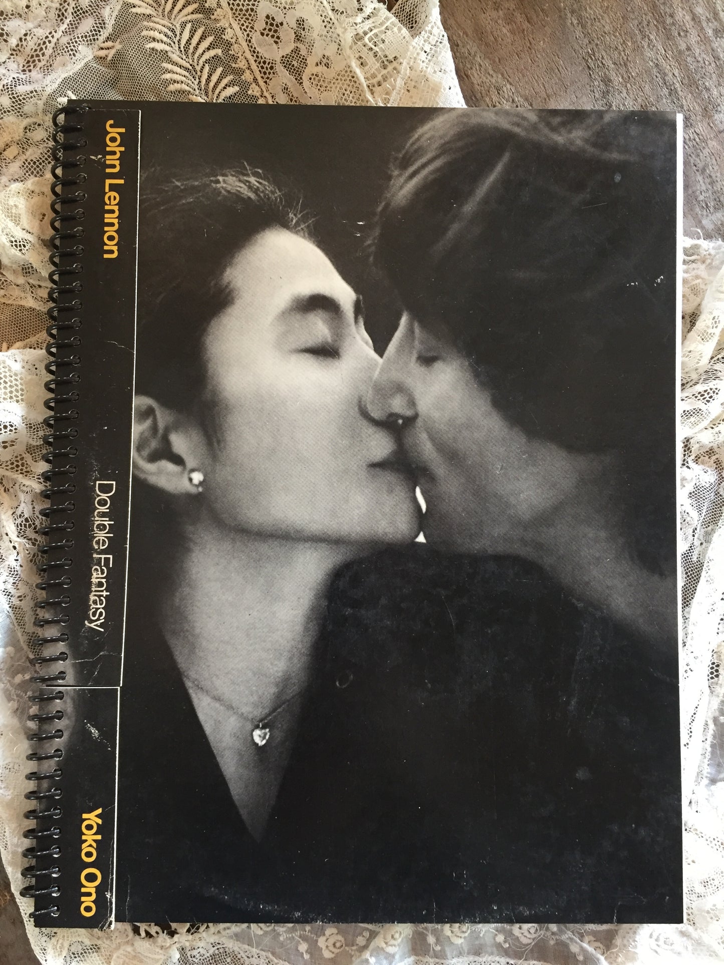 John Lennon and Yoko Ono Double Fantasy Recycled Album Cover Notebook RARE