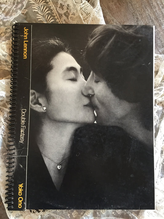John Lennon and Yoko Ono Double Fantasy Recycled Album Cover Notebook RARE
