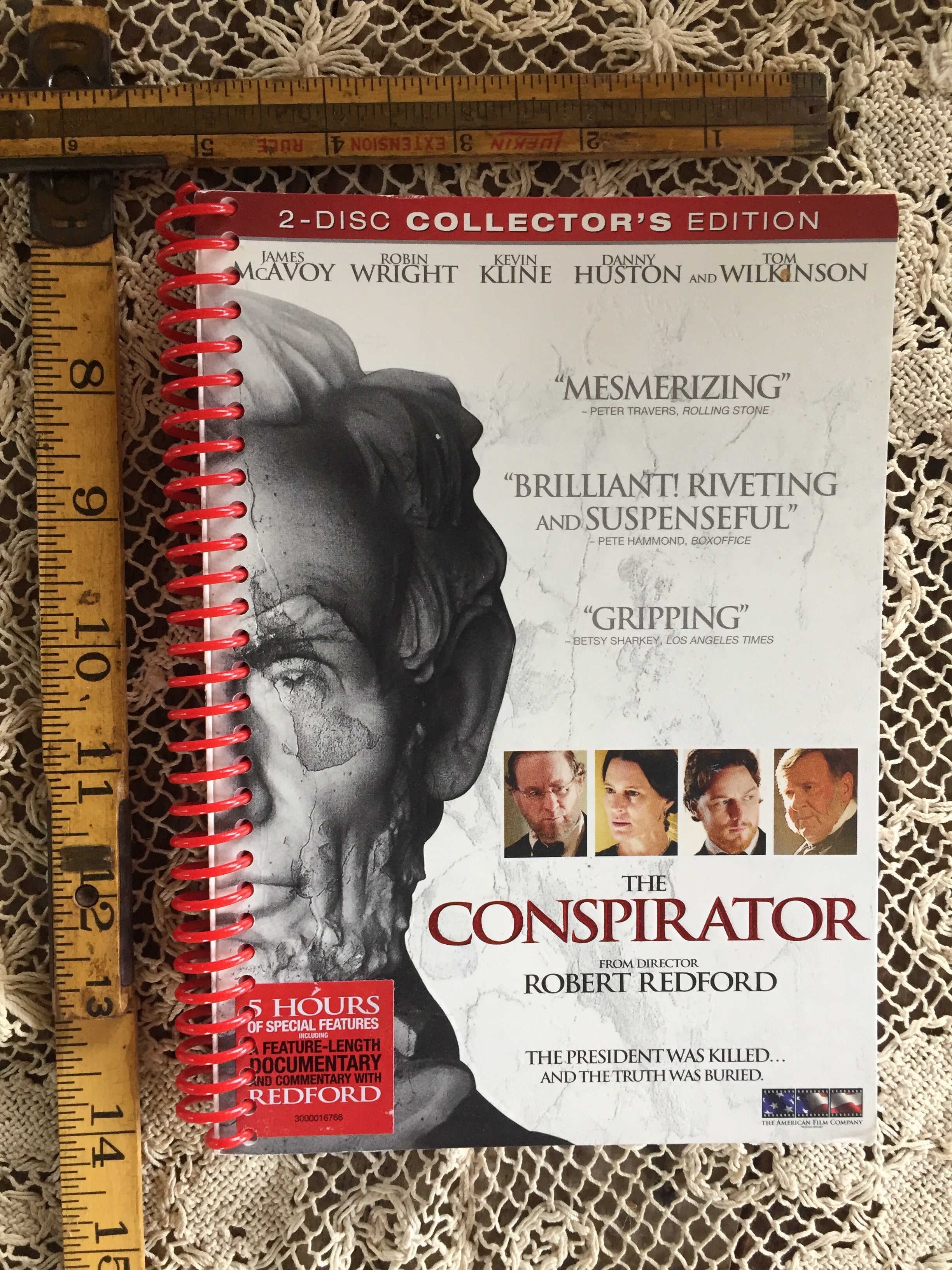 The Conspirator Recycled Movie Cover Notebook