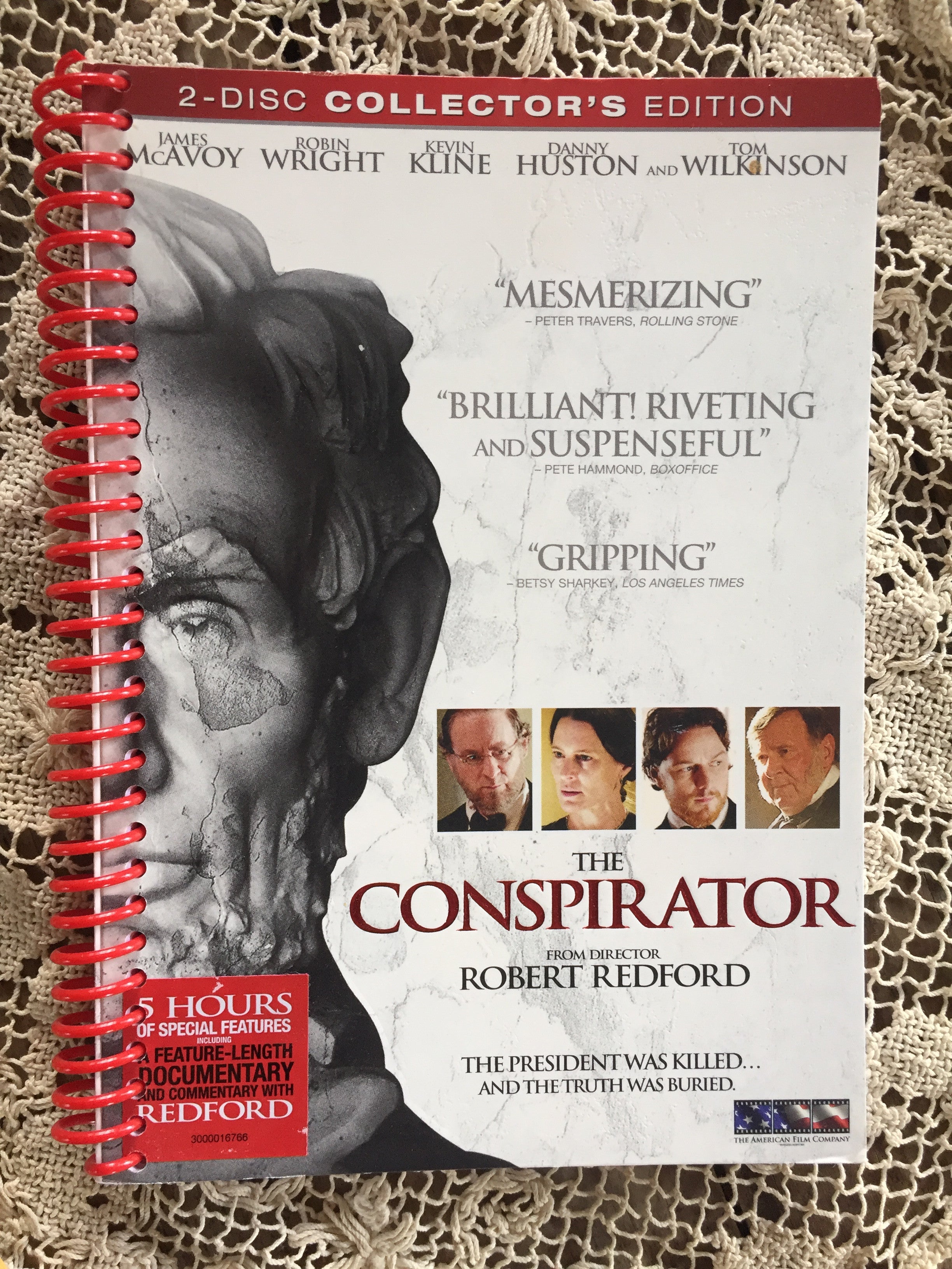 The Conspirator Recycled Movie Cover Notebook