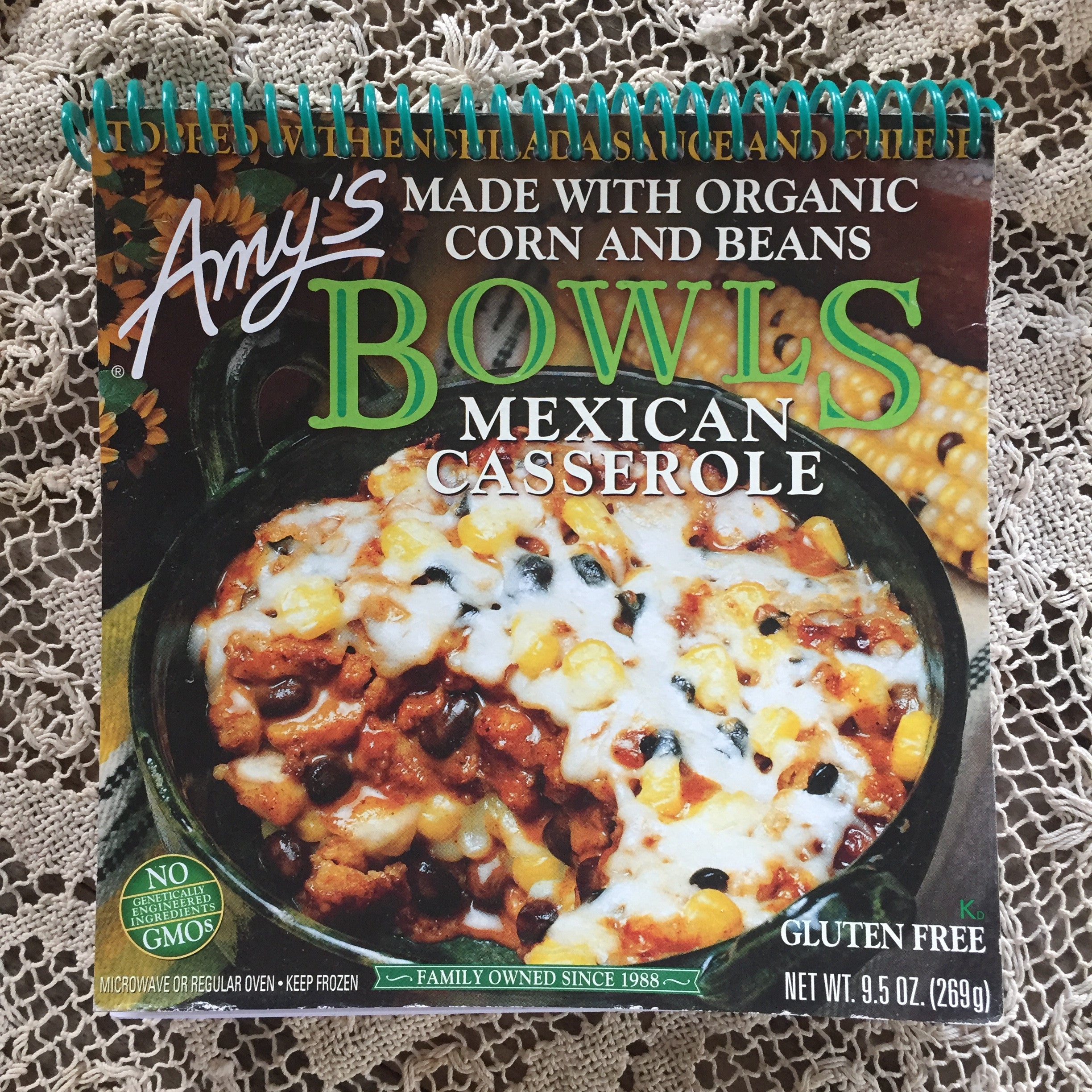 Amy's Mexican Casserole Bowl Recycled Notebook