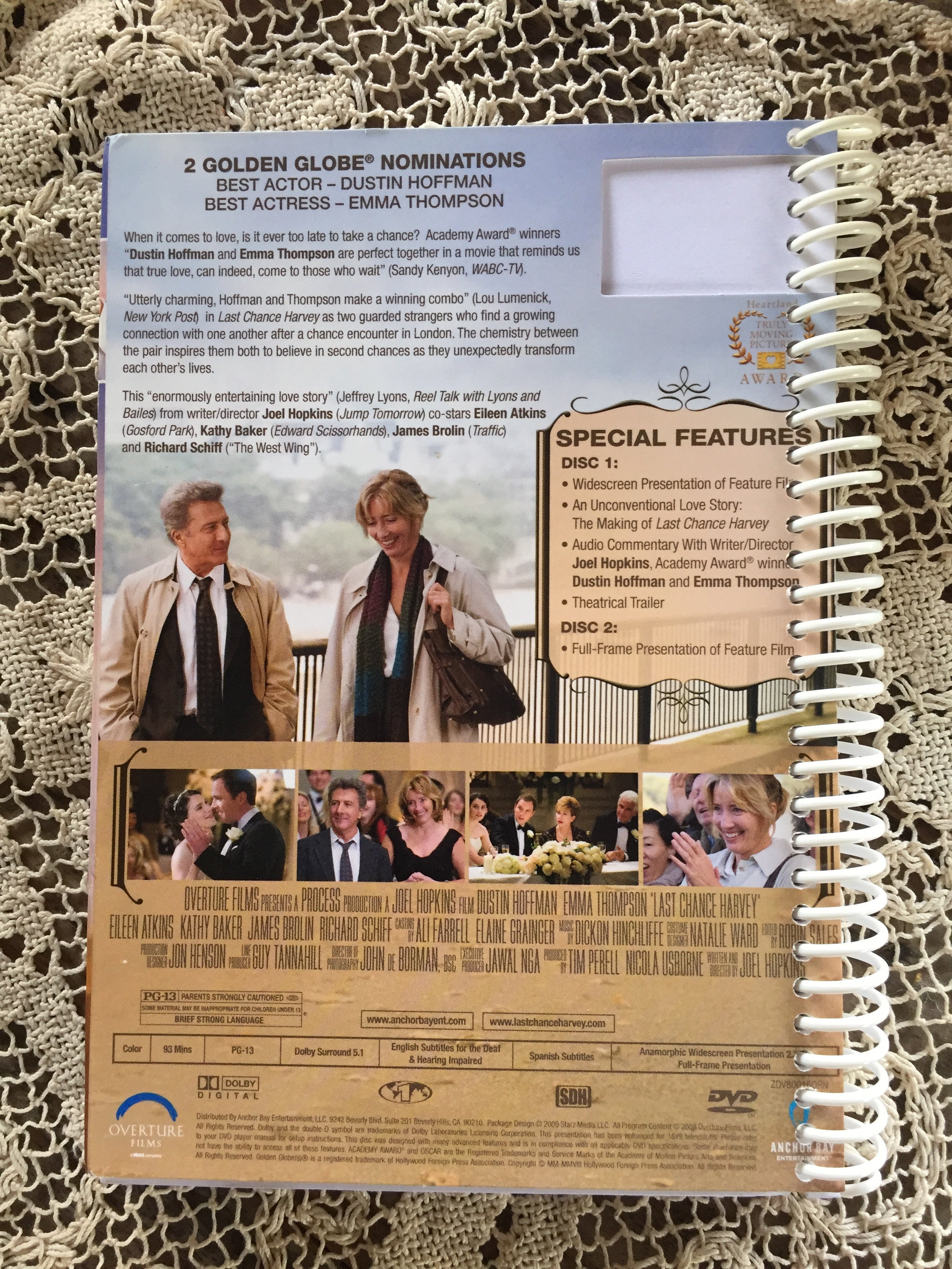 Last Chance Harvey Recycled Movie Cover Notebook